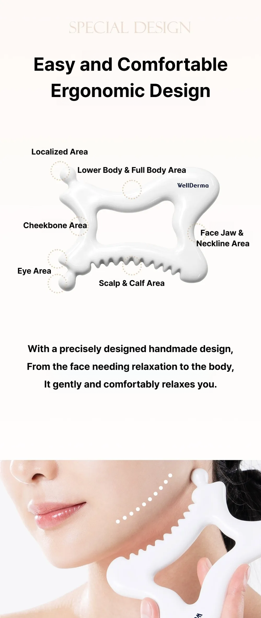 WELLDERMA Face & Body Ceramic GuaSha
