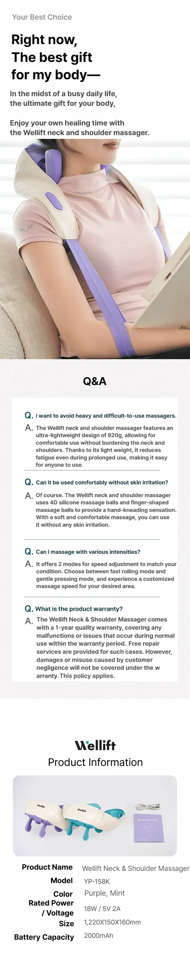 WELLIFT Neck and shoulder massager
