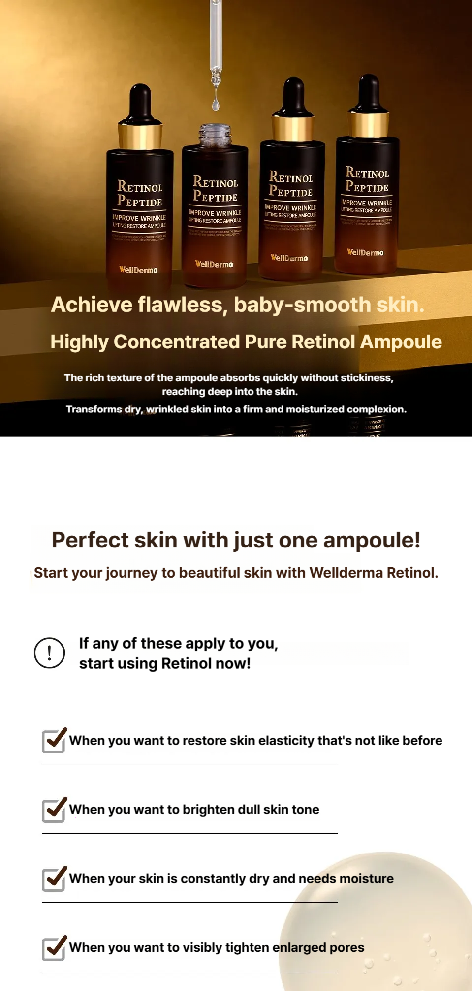 Wellderma Retinol Peptide Lifting Restore Ampoule