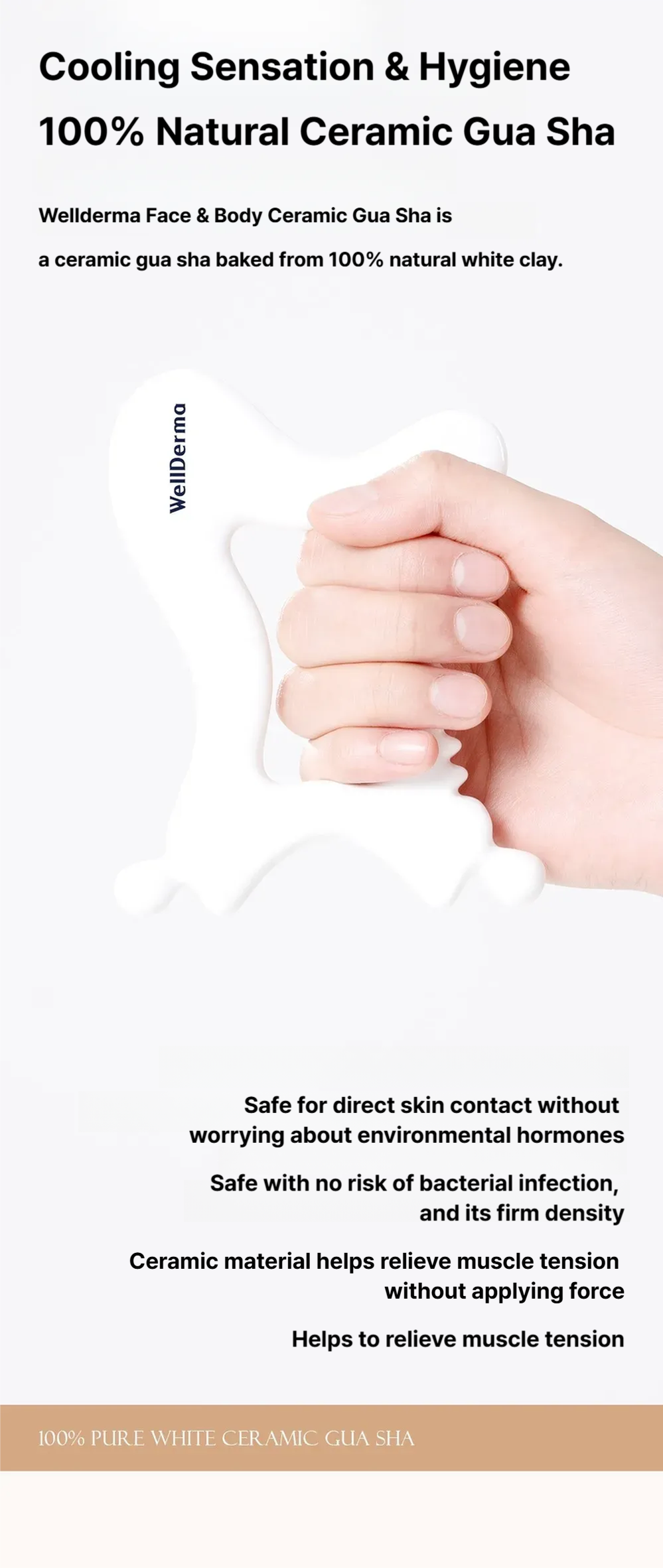 WELLDERMA Face & Body Ceramic GuaSha
