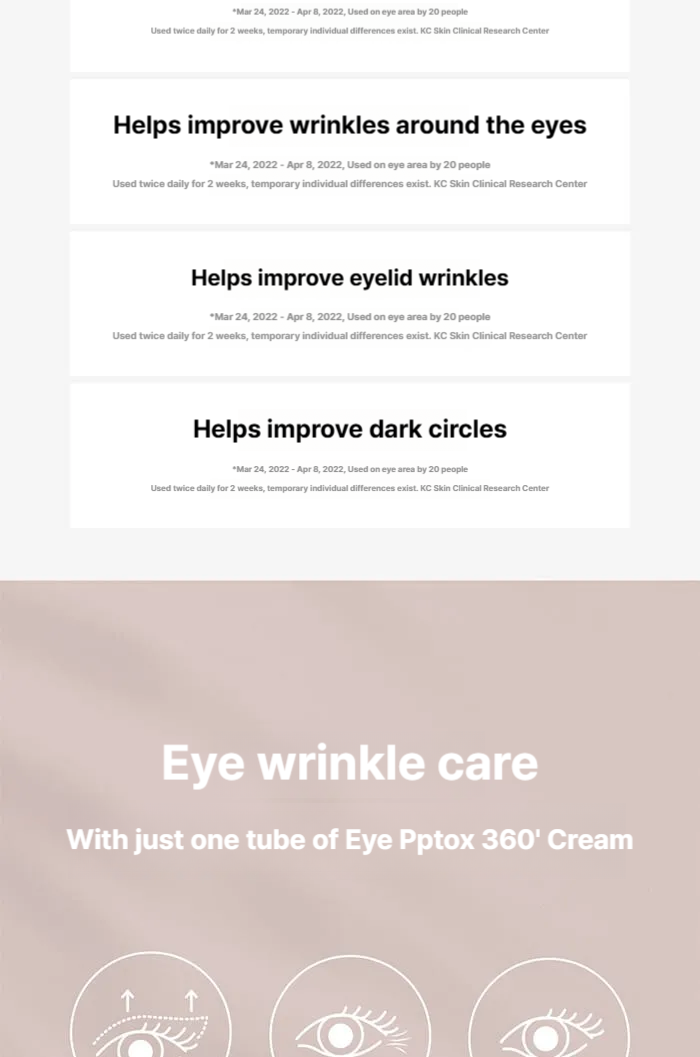 Liz K Eye Peptox 360º Eye Cream, 2 pieces
