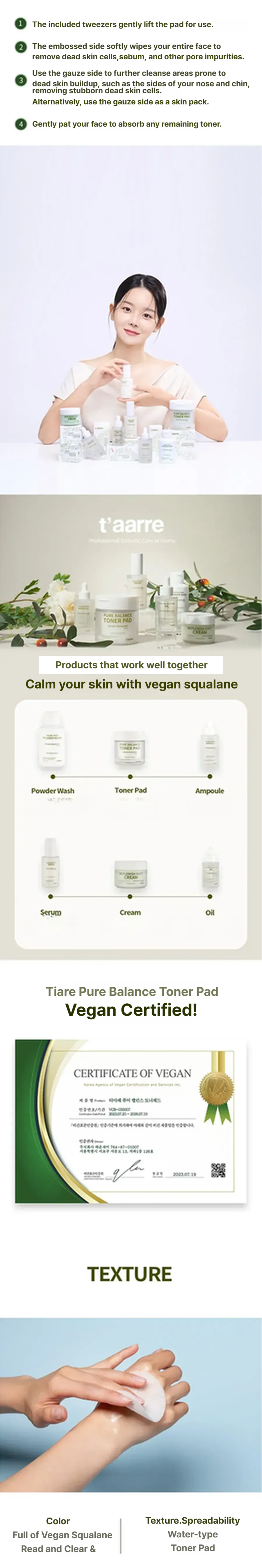 Taarre Pure Balance Toner Pad 150ml