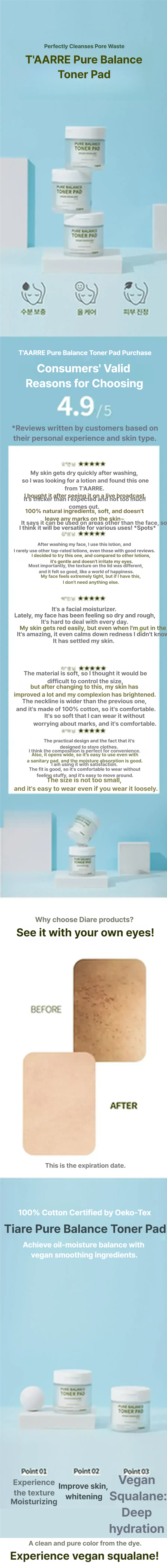 Taarre Pure Balance Toner Pad 150ml