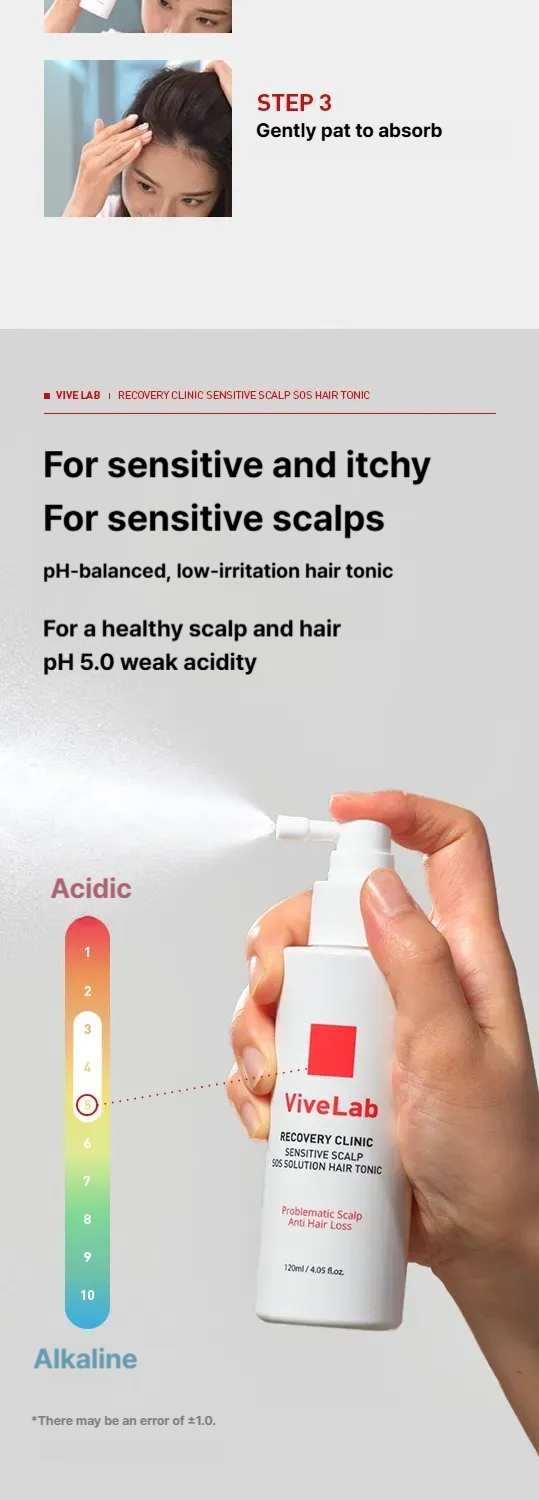 Vive Lab Recovery Clinic Sensitive Scalp SOS Solution Hair Tonic