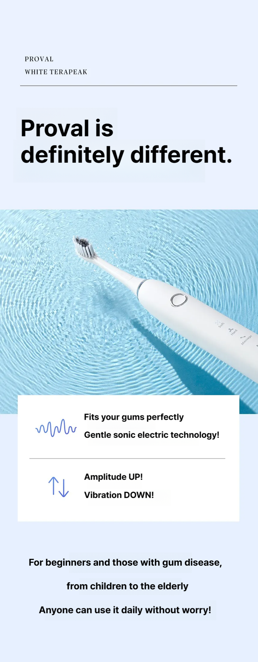 PROVAL White Therapic Electric Toothbrush
