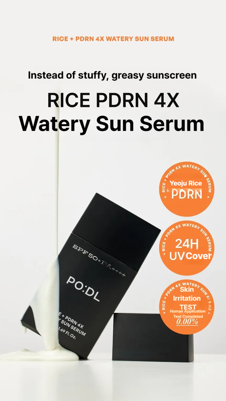 PODL Rice PDRN 4X Watery Sun Serum