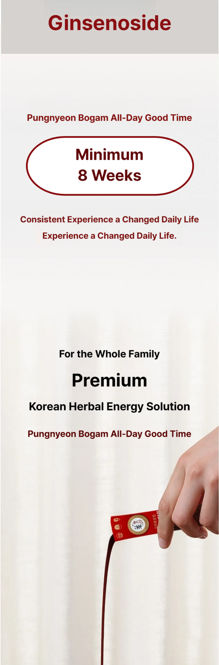 Pungnyeonbogam 6-Year-Old Goryeo Red Ginseng Extract All Day Good Time Red Ginseng Sticks 10g x 10 Packets Bulk Packaging