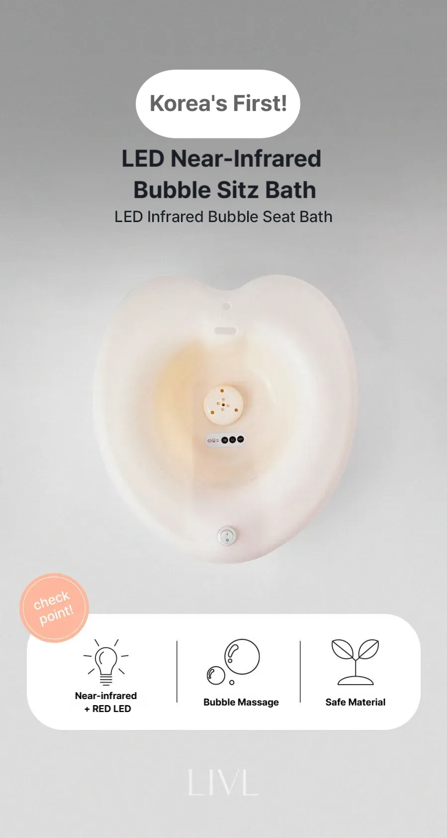 LIVL LED infrared Bubble Seat Bath