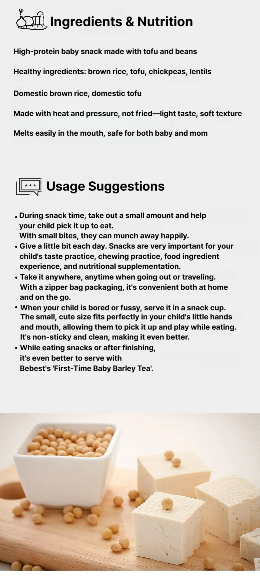 BeBest Kids Tofu Snack Original