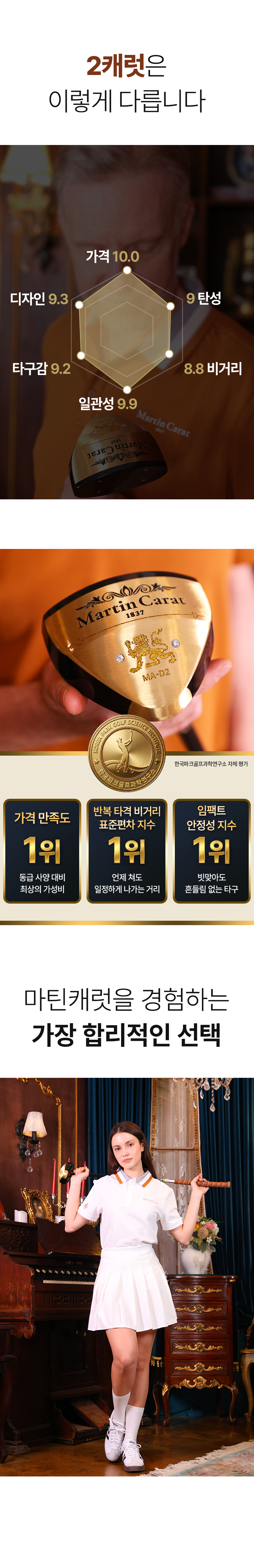 마틴캐럿 2캐럿 다이애나 파크골프채 풀세트