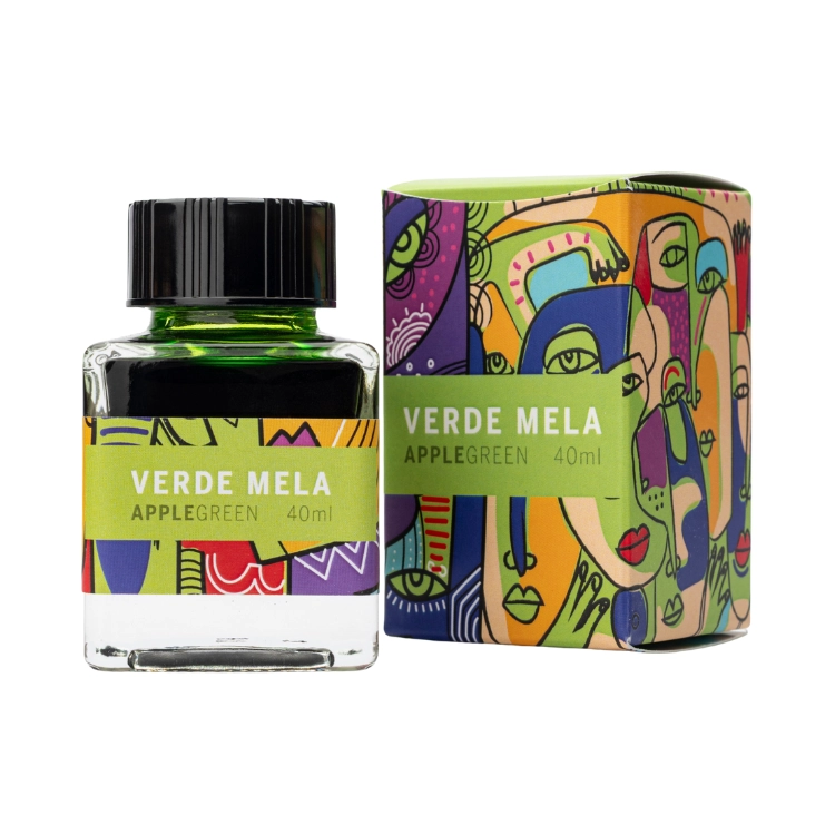 레오나르도 오피치나 이탈리아나 병 잉크 애플 그린 (40ml) 보틀과 패키지