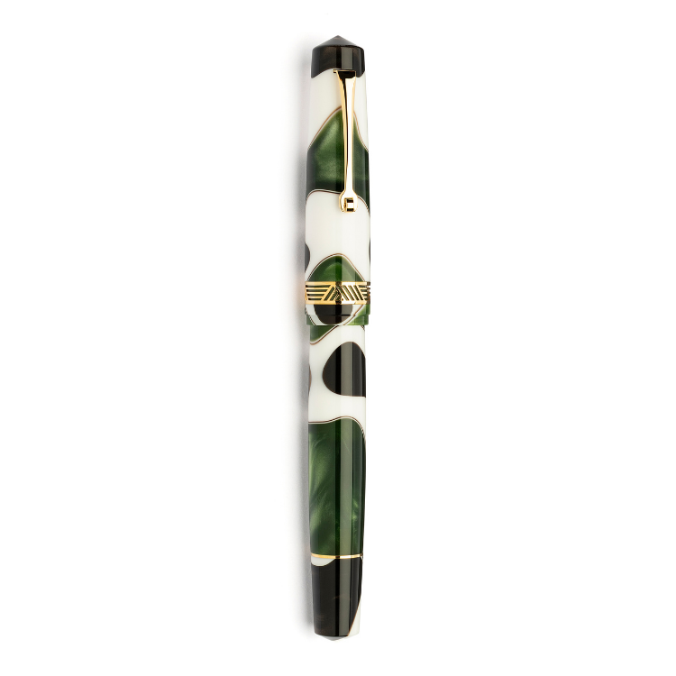Yellow gold trim Momento Magico Leaf fountain pen