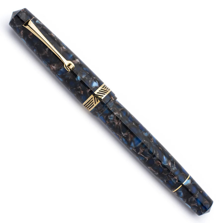 Yellow gold trim Momento Magico Pietra Salata fountain pen