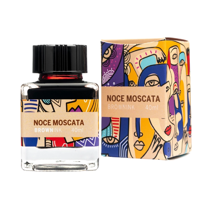 레오나르도 오피치나 이탈리아나 병 잉크 브라운 (40ml) 보틀과 패키지
