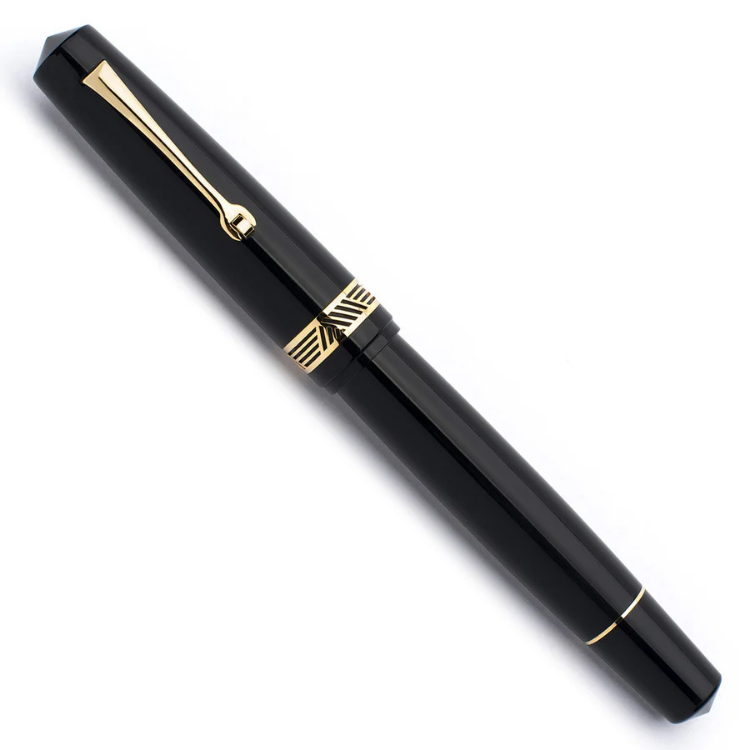 Yellow gold trim Momento Magico Glossy Black fountain pen