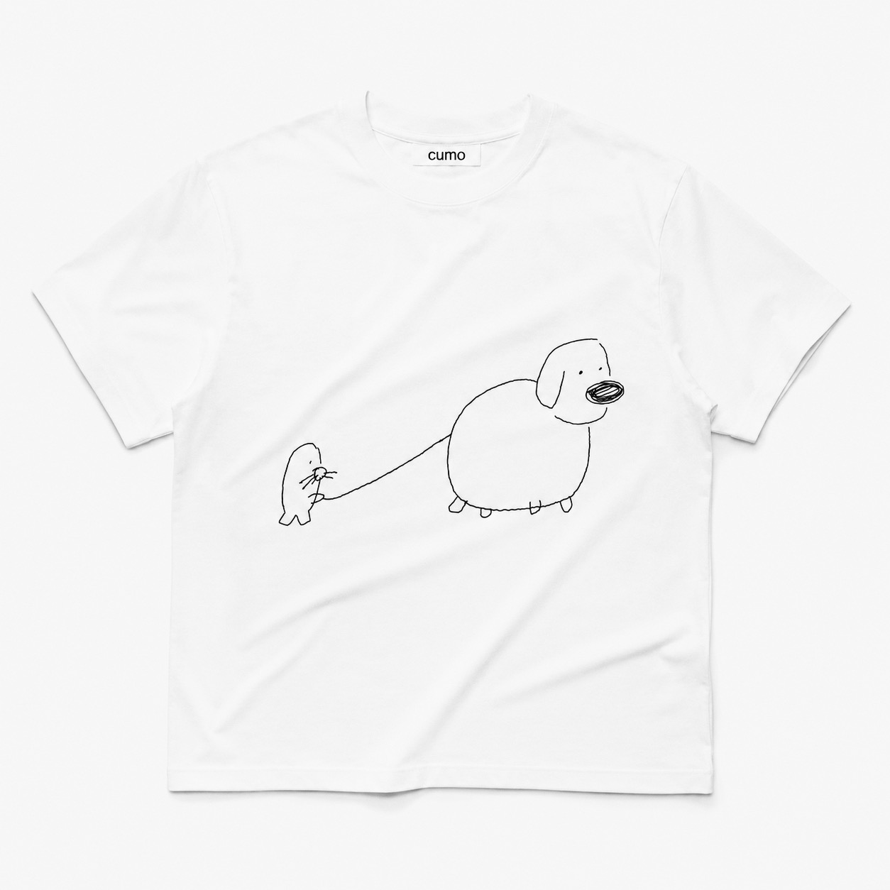 seal walking a dog .. t-shirt