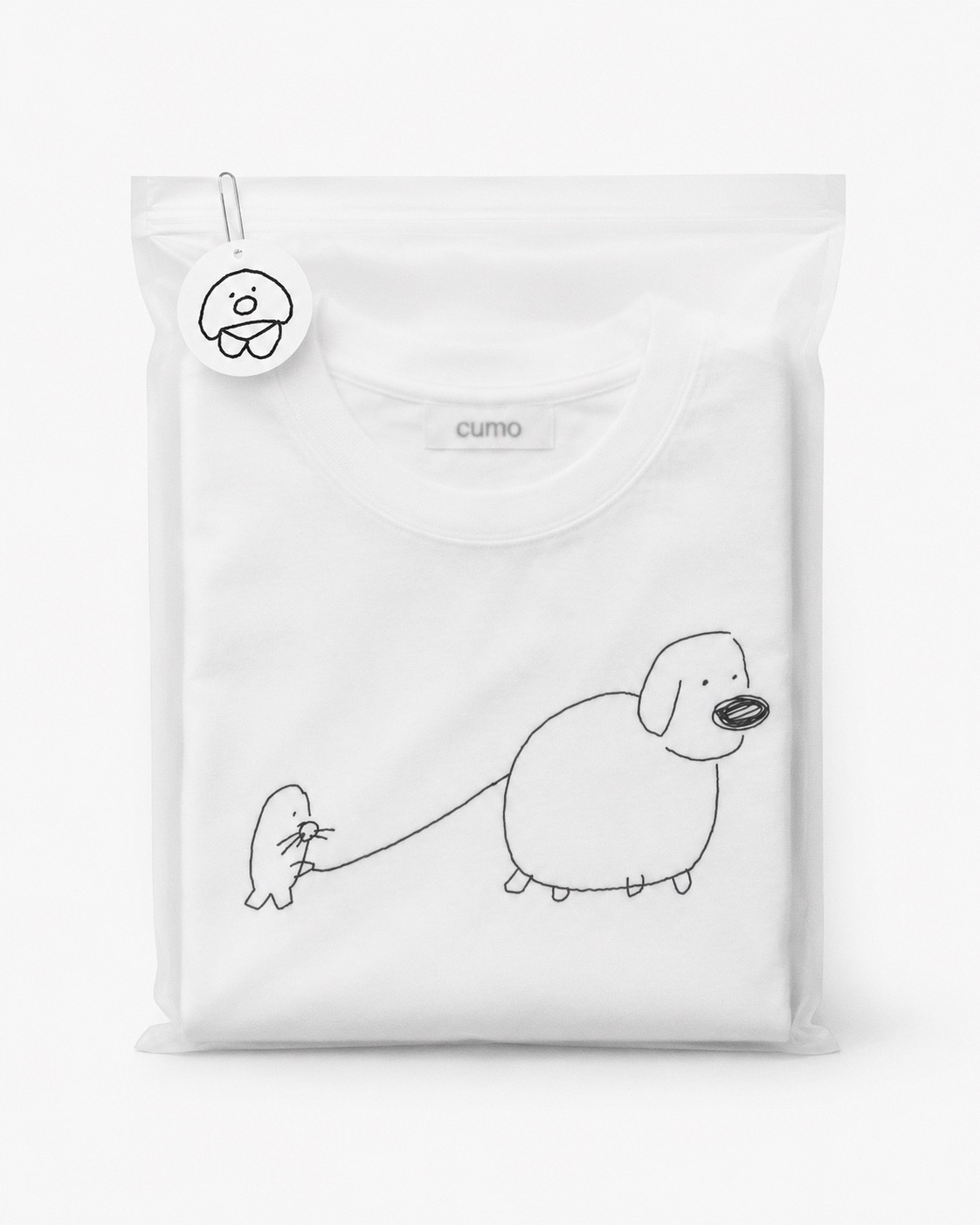 seal walking a dog .. t-shirt