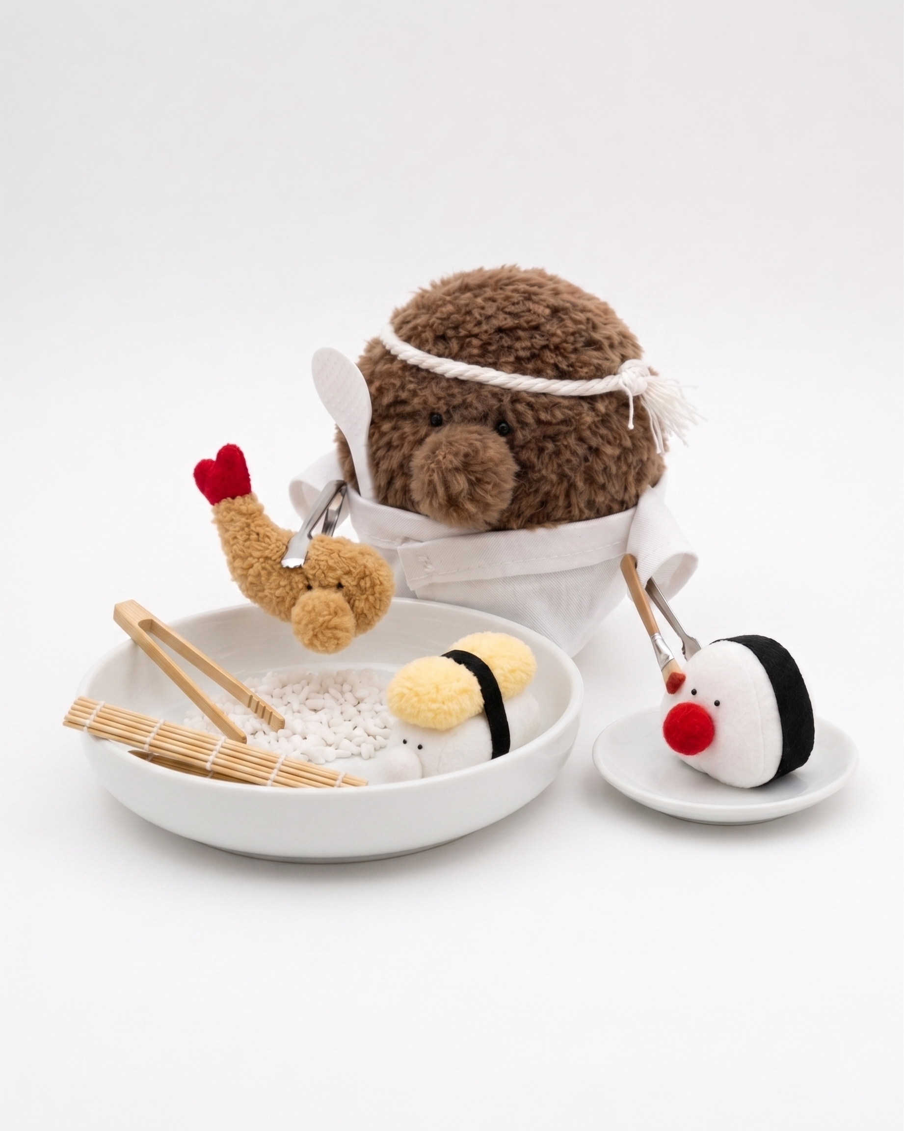Mr. Riceman cumo and 3 Dishes set