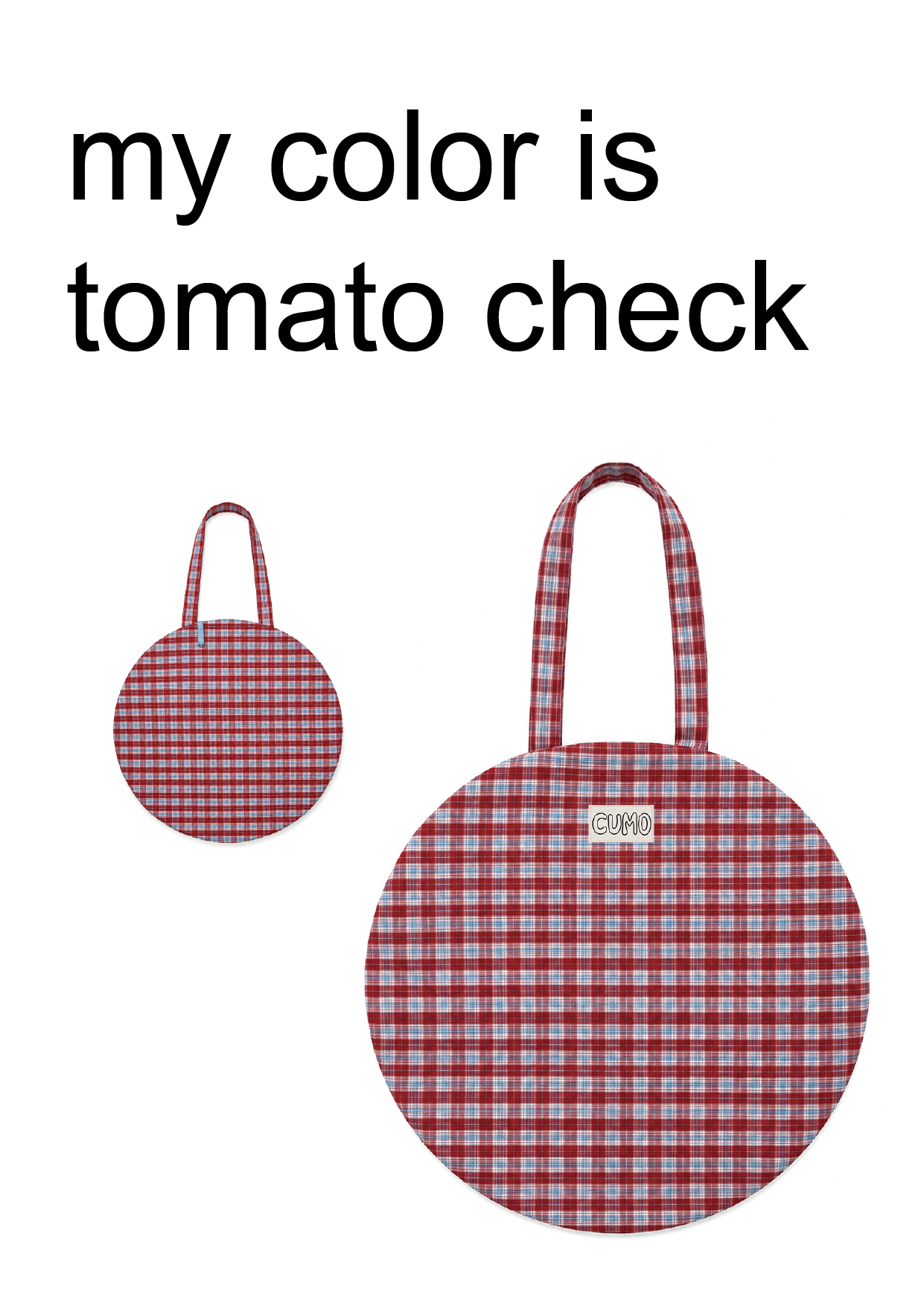 Yagum Bag - Tomato Check
