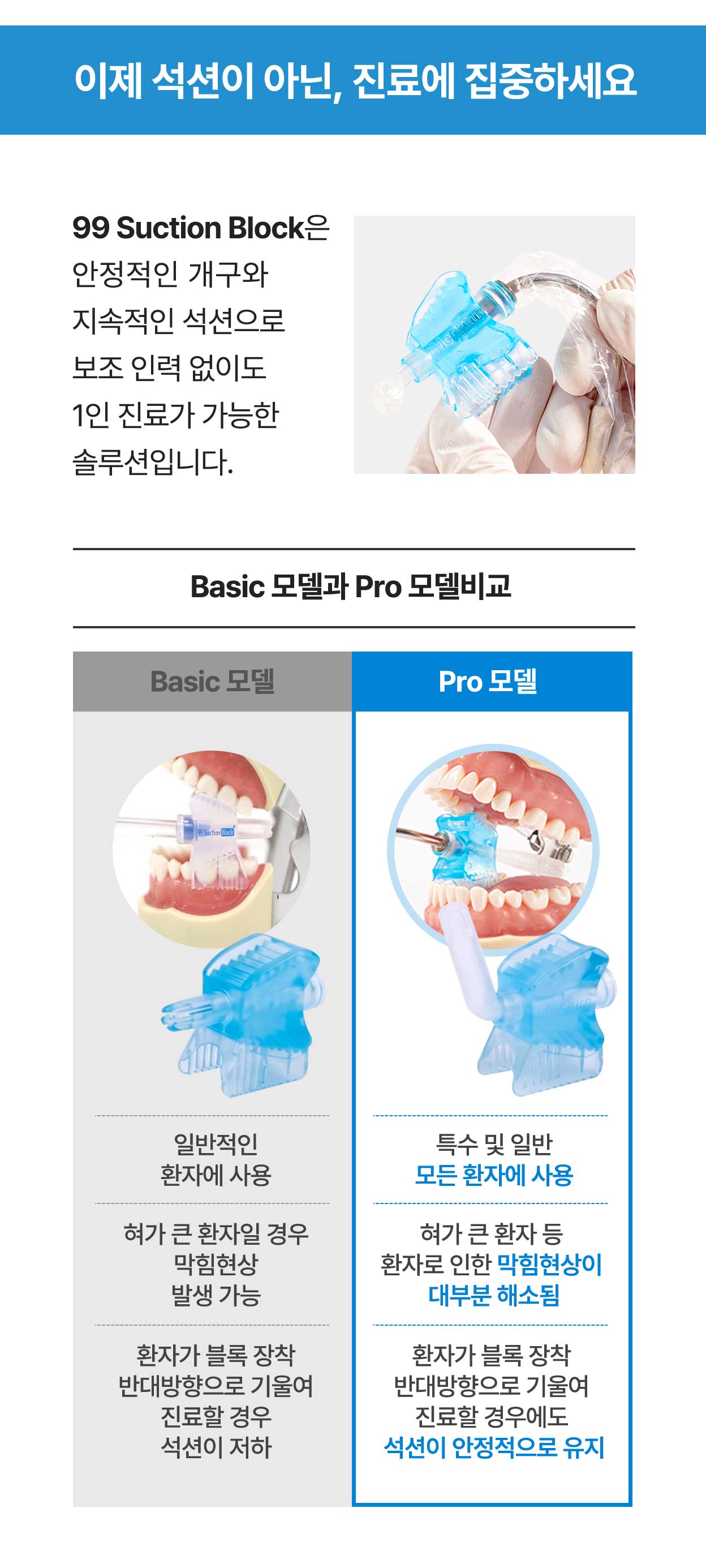 덴토존 99 Suction Block PRO (Disposable) | 일회용 자동 석션 개구기