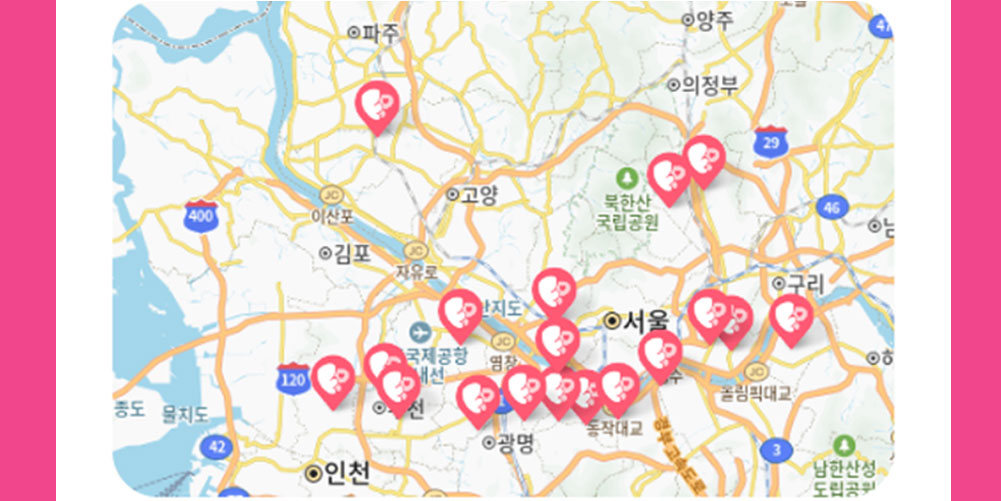 휘트니스피플 우먼 지점 찾기