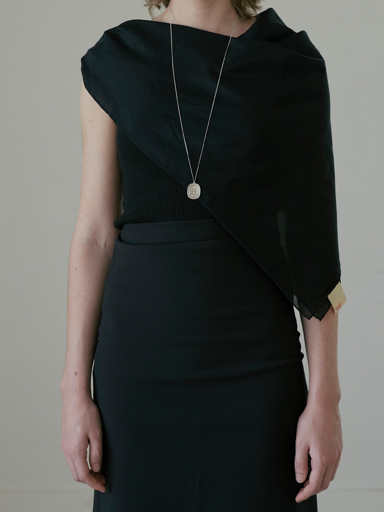 Initial Line Necklace Short
