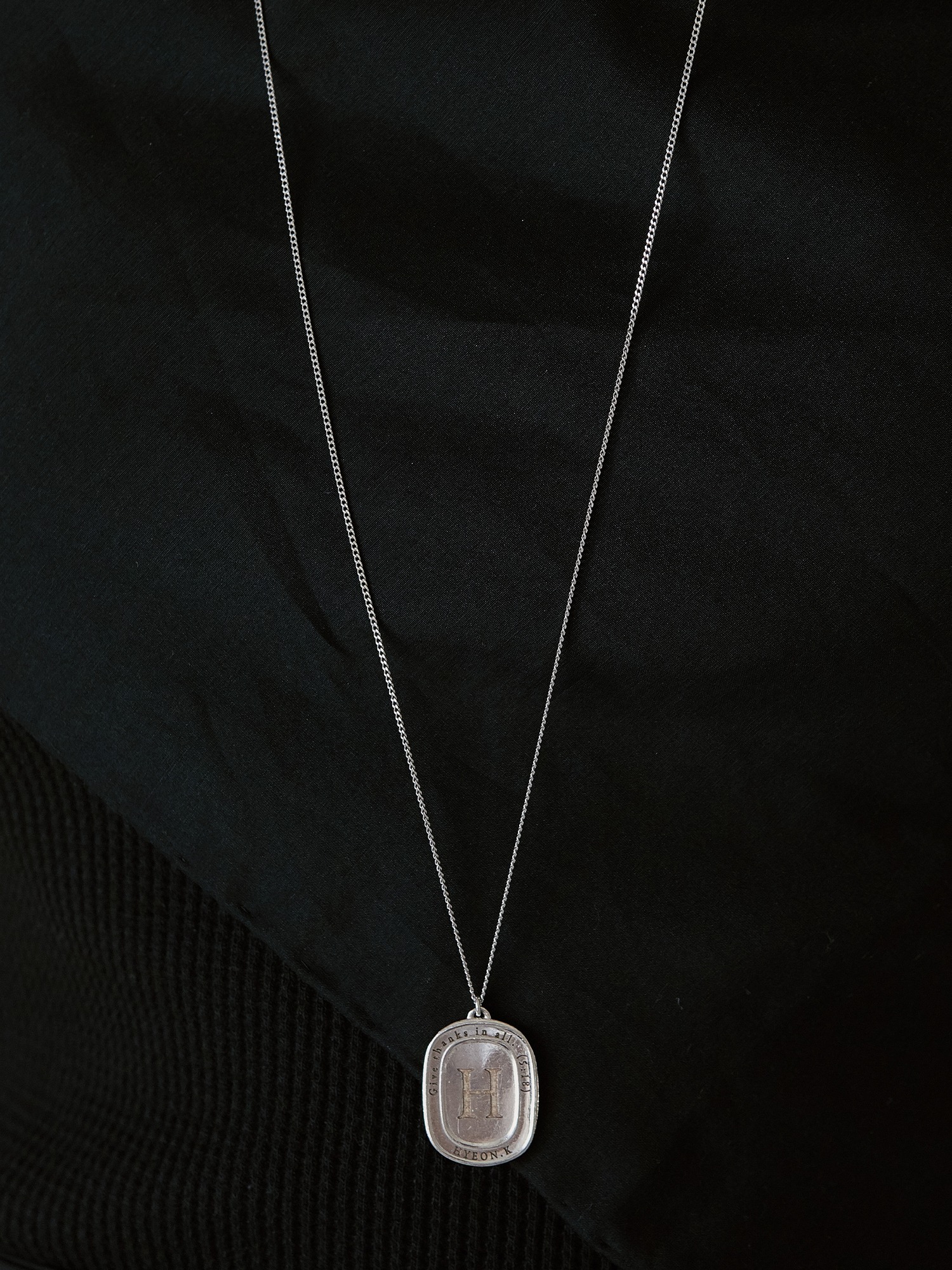 Initial Line Necklace Short