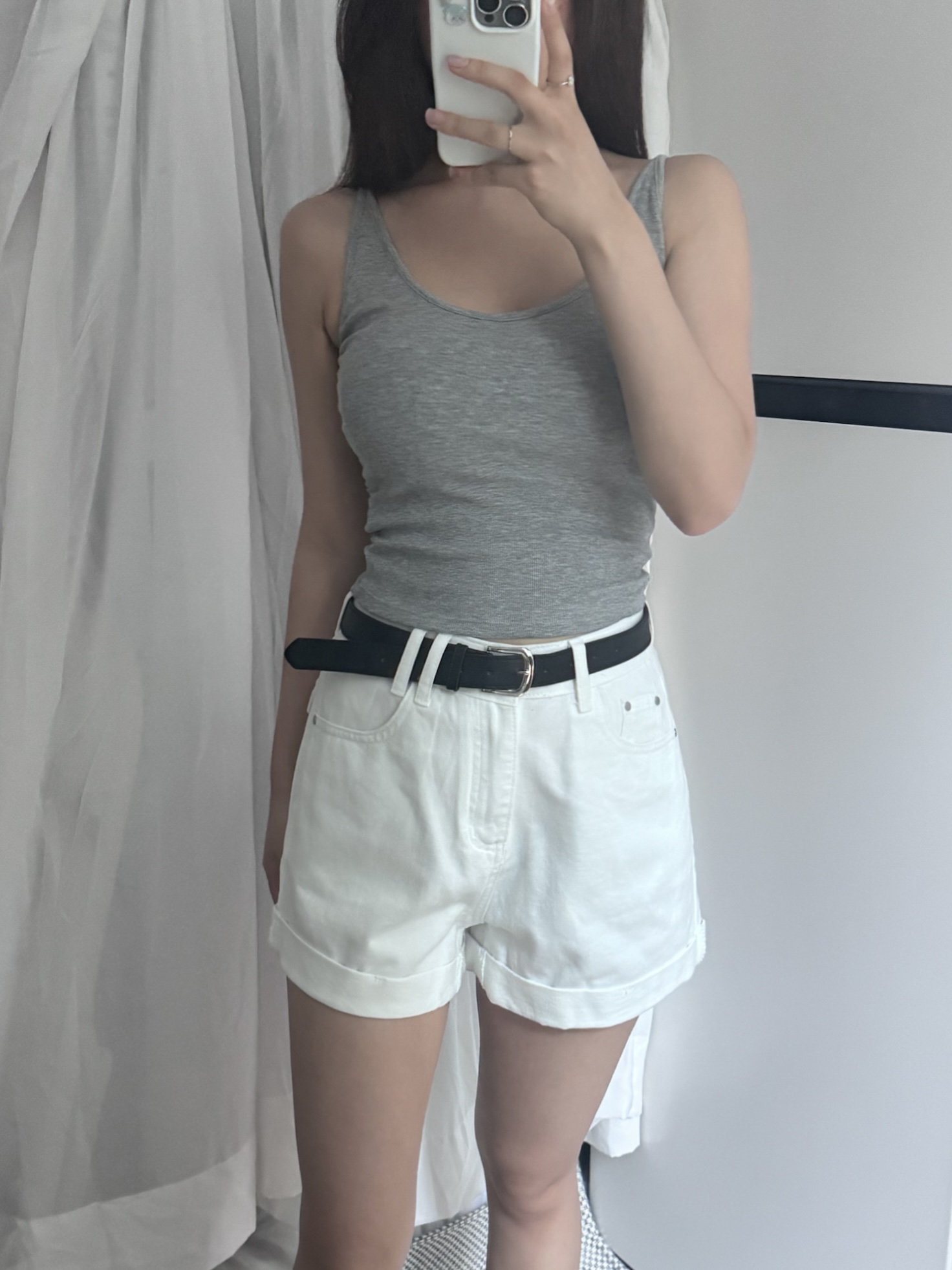 (당일발송-M) 마제 벨트 롤업 숏 팬츠 - 3color/2size