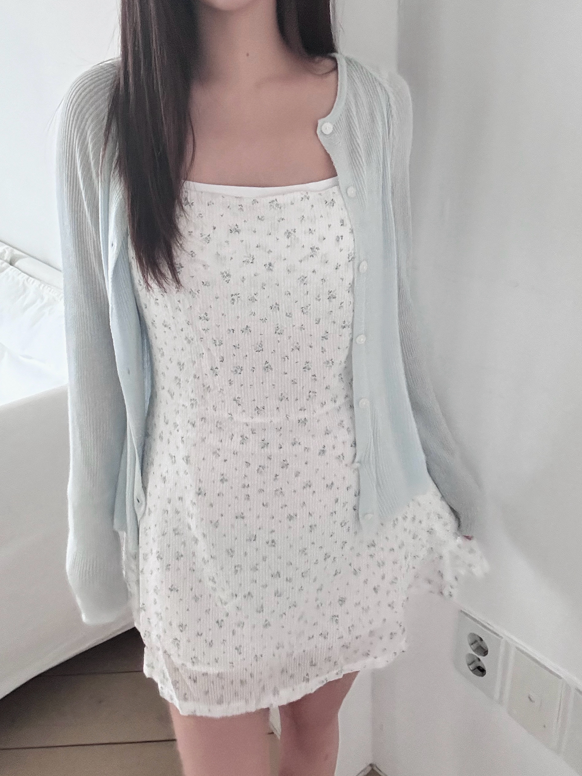 [made] 스모그 미니 플라워 뷔스티에 원피스 - 2color