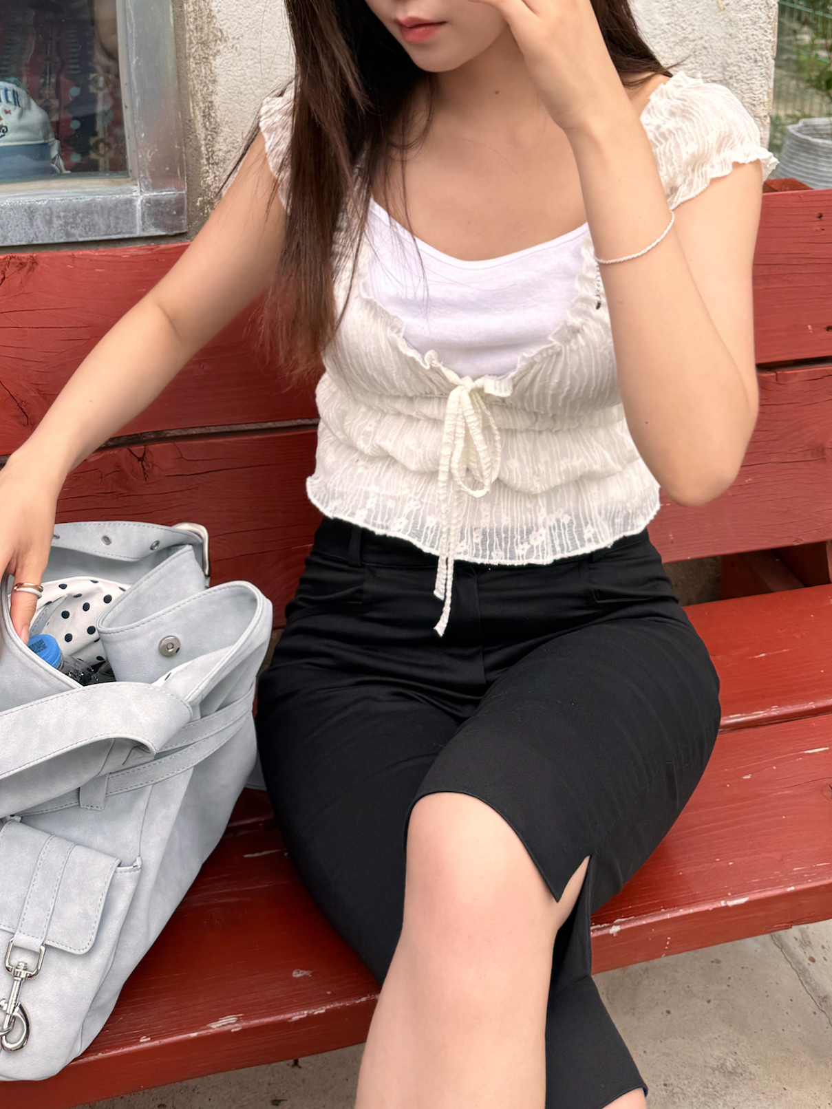 (당일발송-M) 레노 5부 카프리 팬츠 - 1color/2size