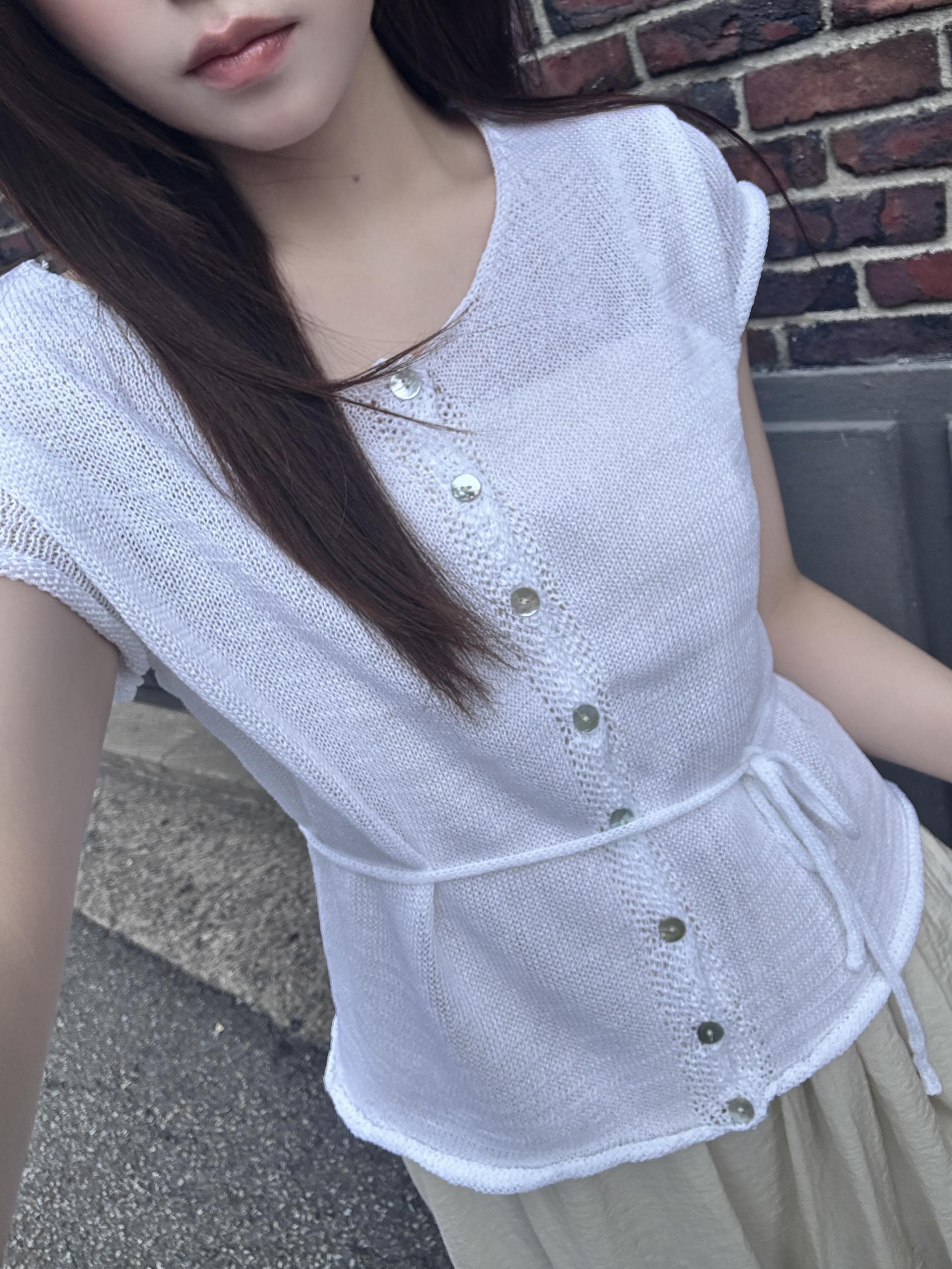 (당일발송) 안느 니트 반팔 가디건 - 3color