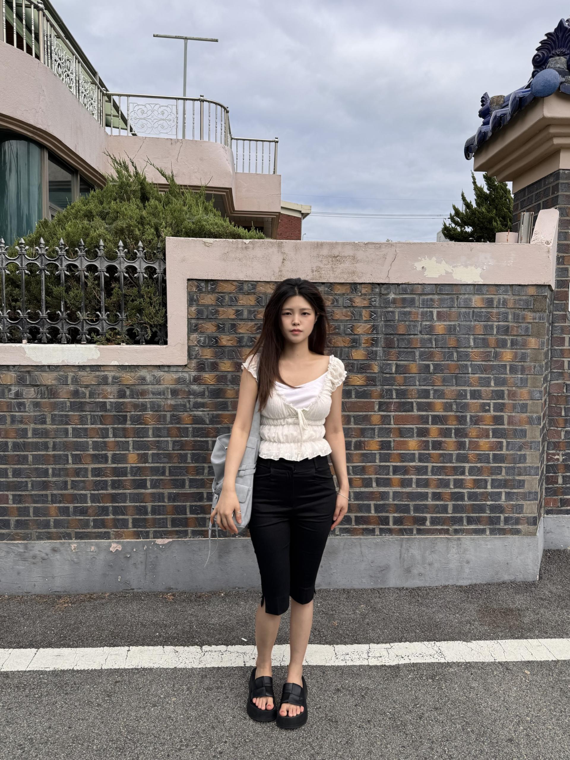 (당일발송-M) 레노 5부 카프리 팬츠 - 1color/2size