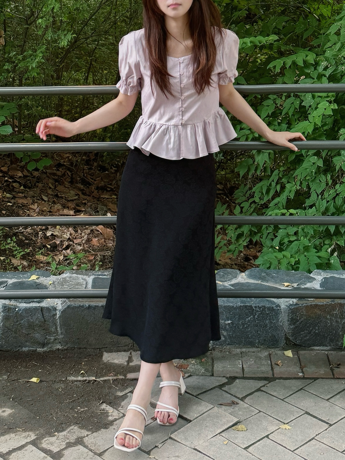 [made] (당일발송) 오뜨 셔링 버튼 블라우스 - 3color