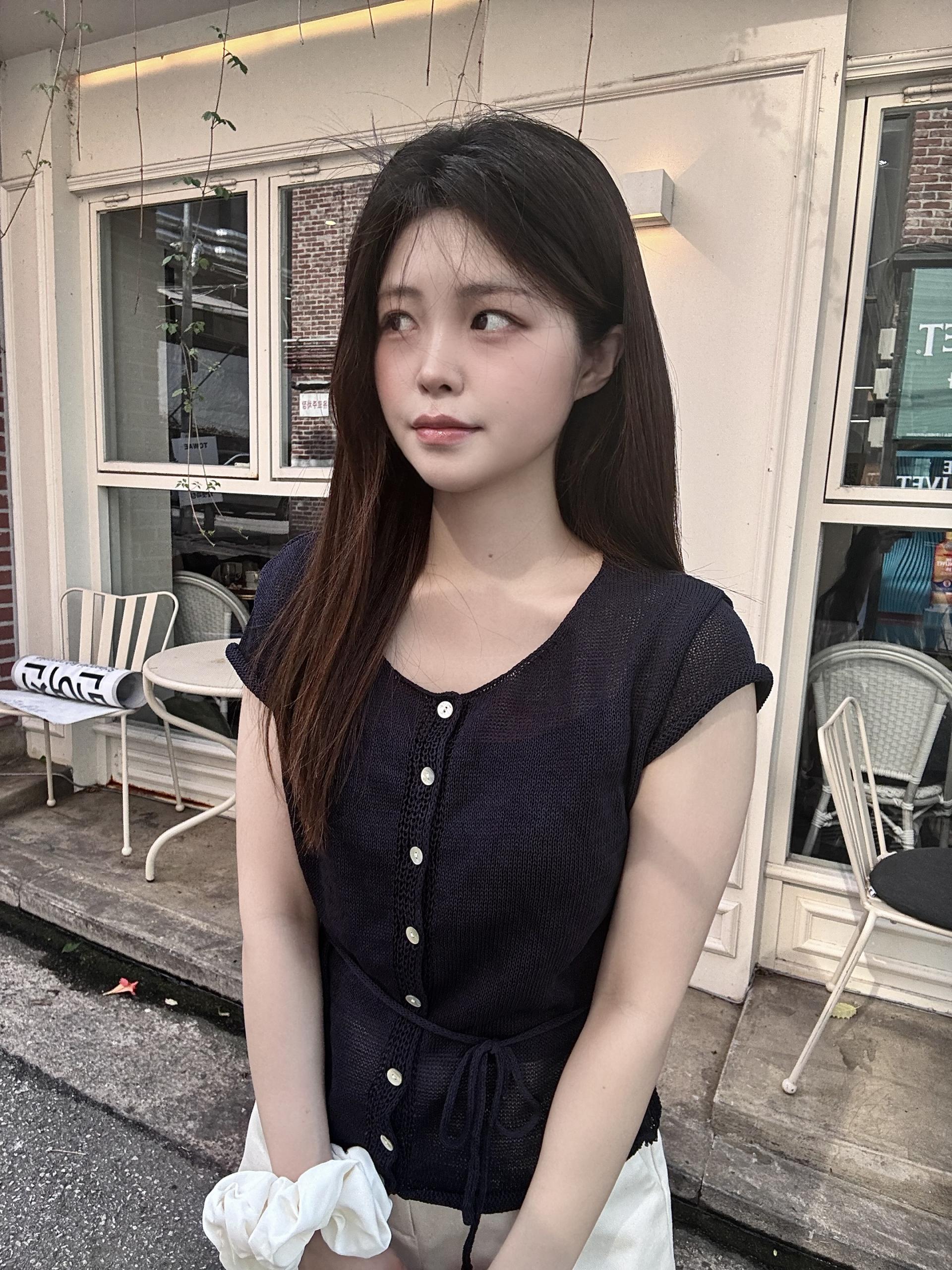 (당일발송) 안느 니트 반팔 가디건 - 3color
