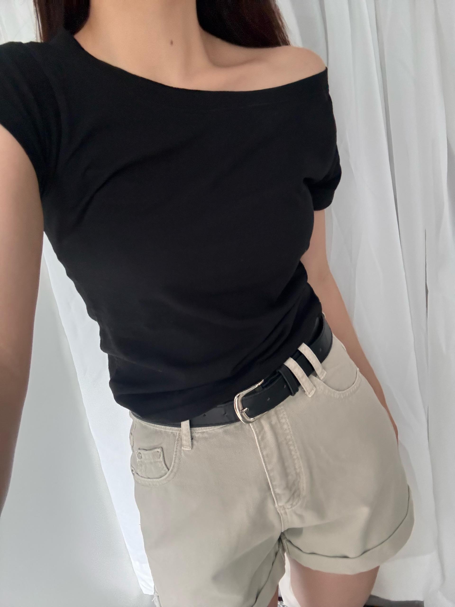 (당일발송-M) 마제 벨트 롤업 숏 팬츠 - 3color/2size