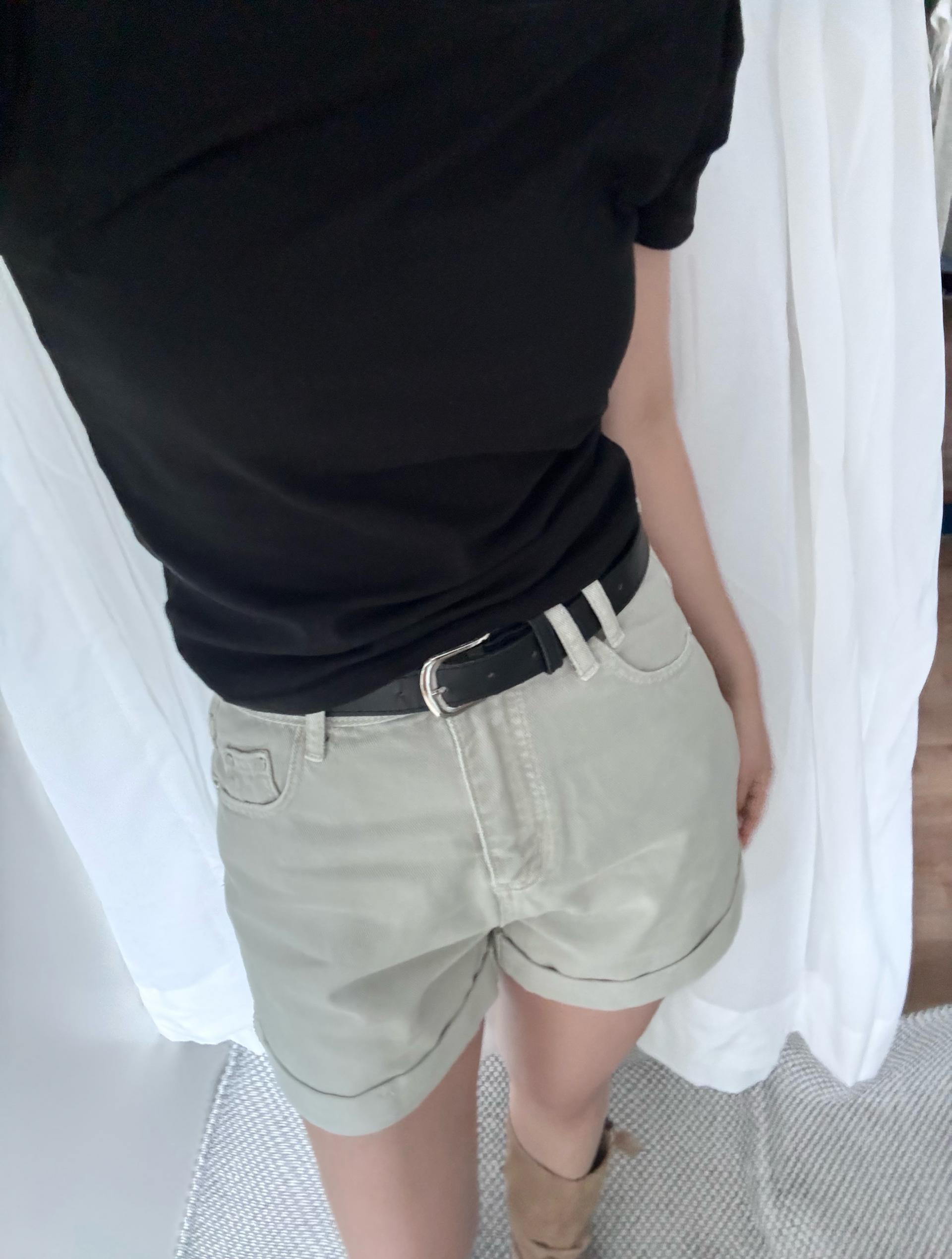 (당일발송-M) 마제 벨트 롤업 숏 팬츠 - 3color/2size