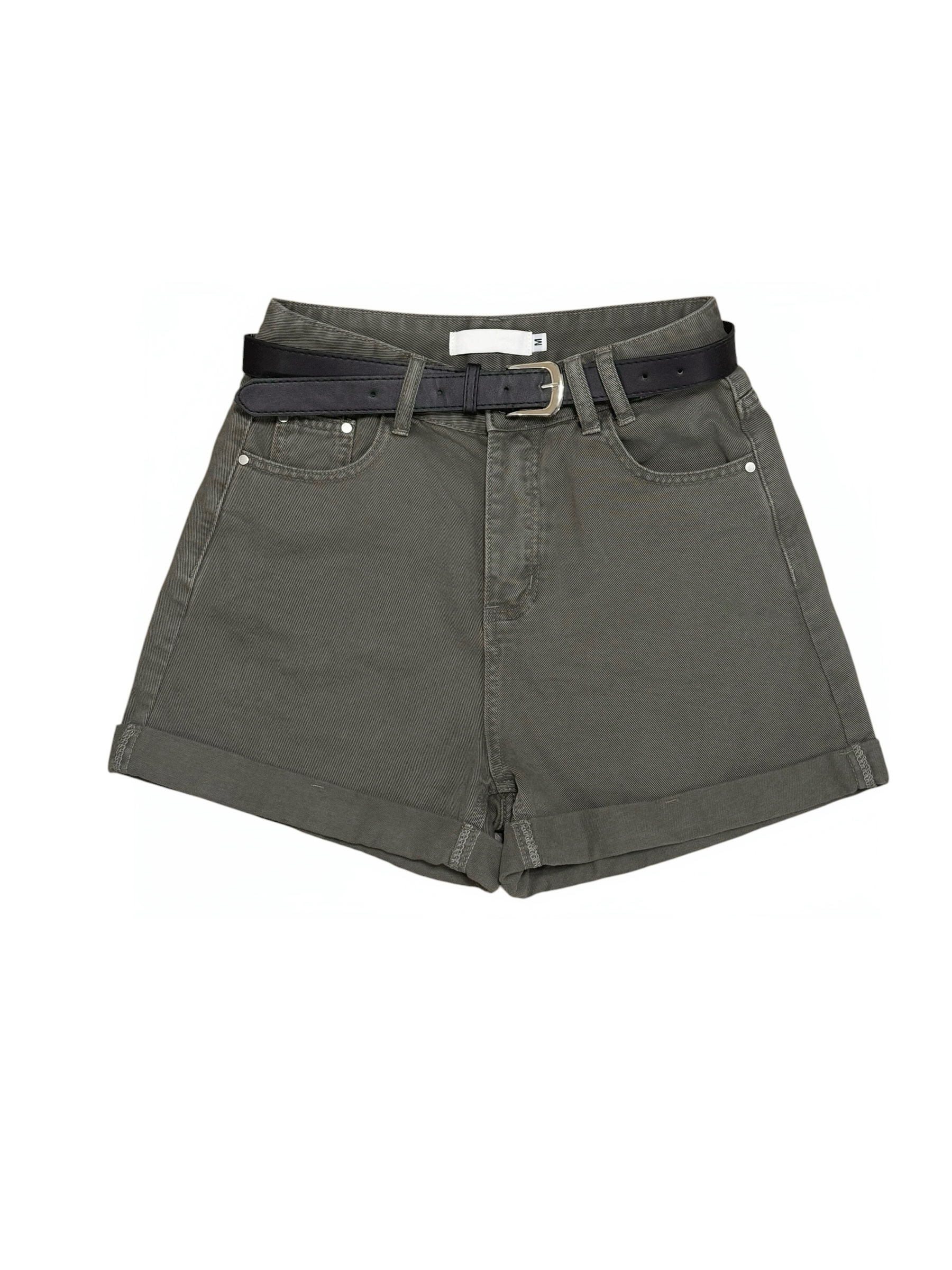 (당일발송-M) 마제 벨트 롤업 숏 팬츠 - 3color/2size