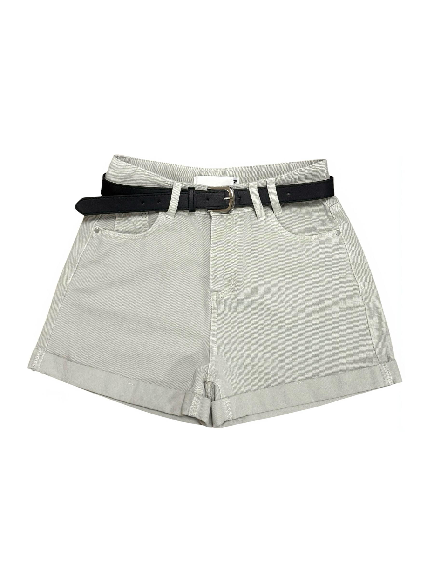 (당일발송-M) 마제 벨트 롤업 숏 팬츠 - 3color/2size