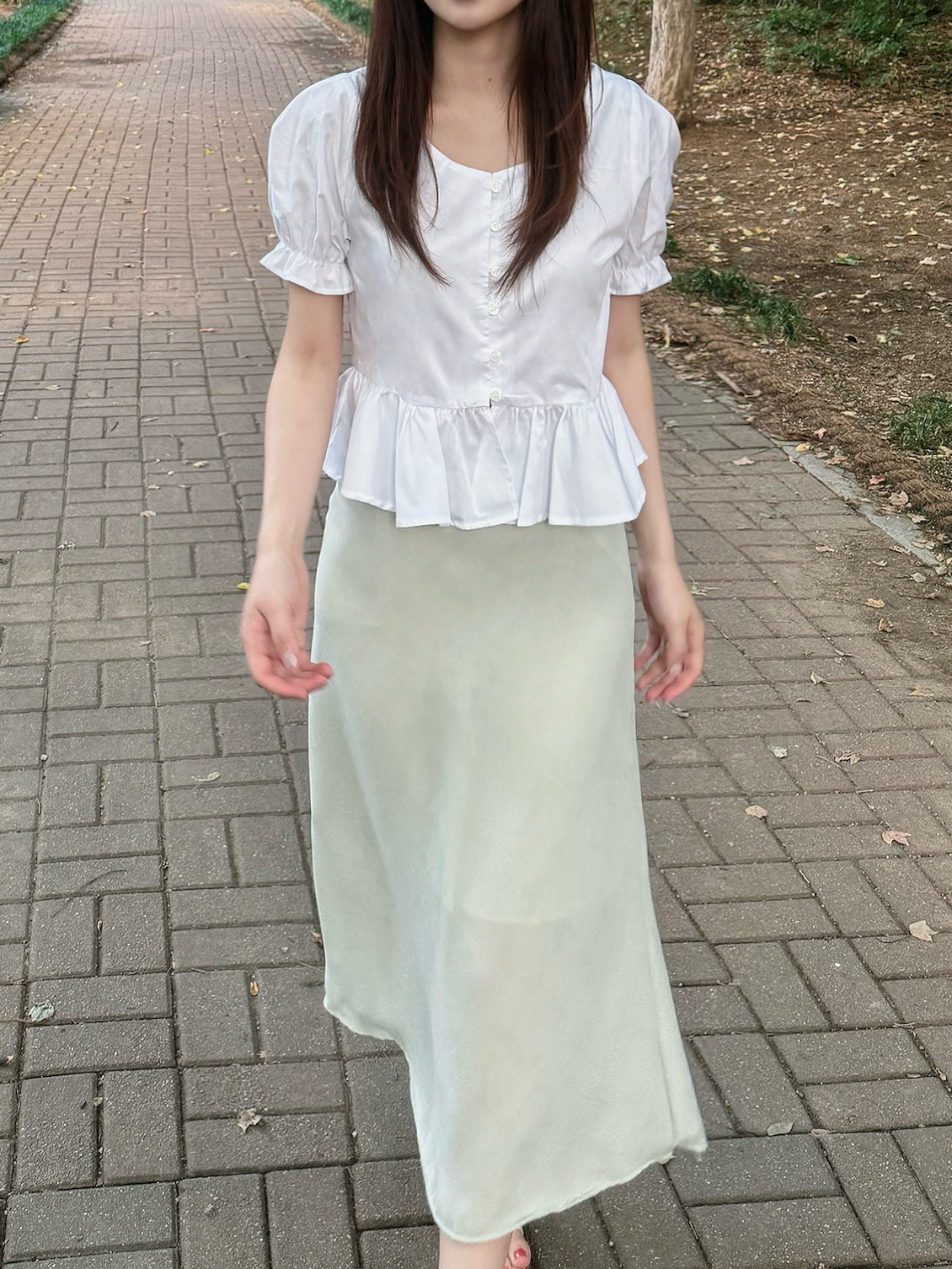 [made] (당일발송) 튤립 자가드 슬림 롱 스커트 - 3color
