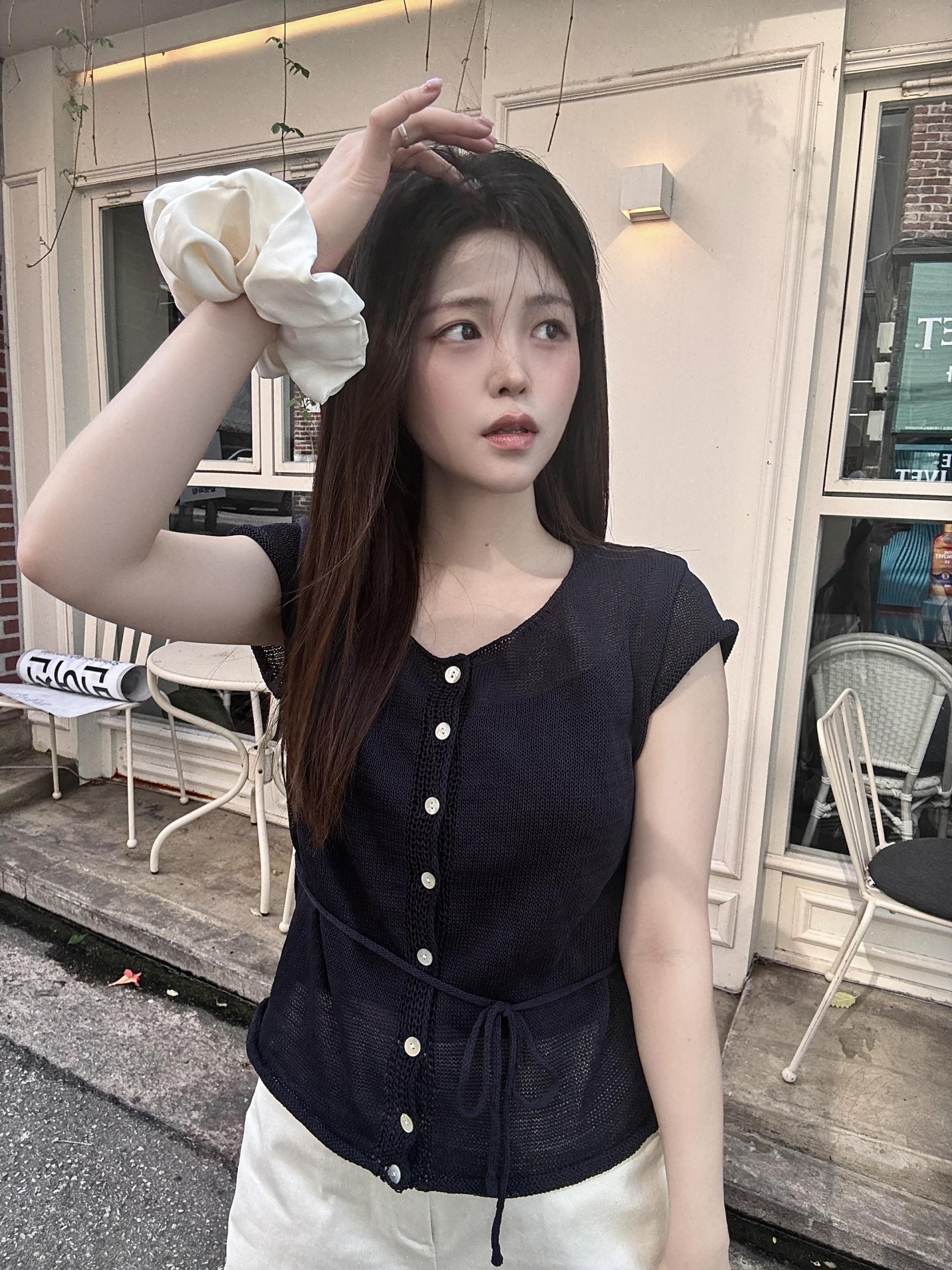 (당일발송) 안느 니트 반팔 가디건 - 3color
