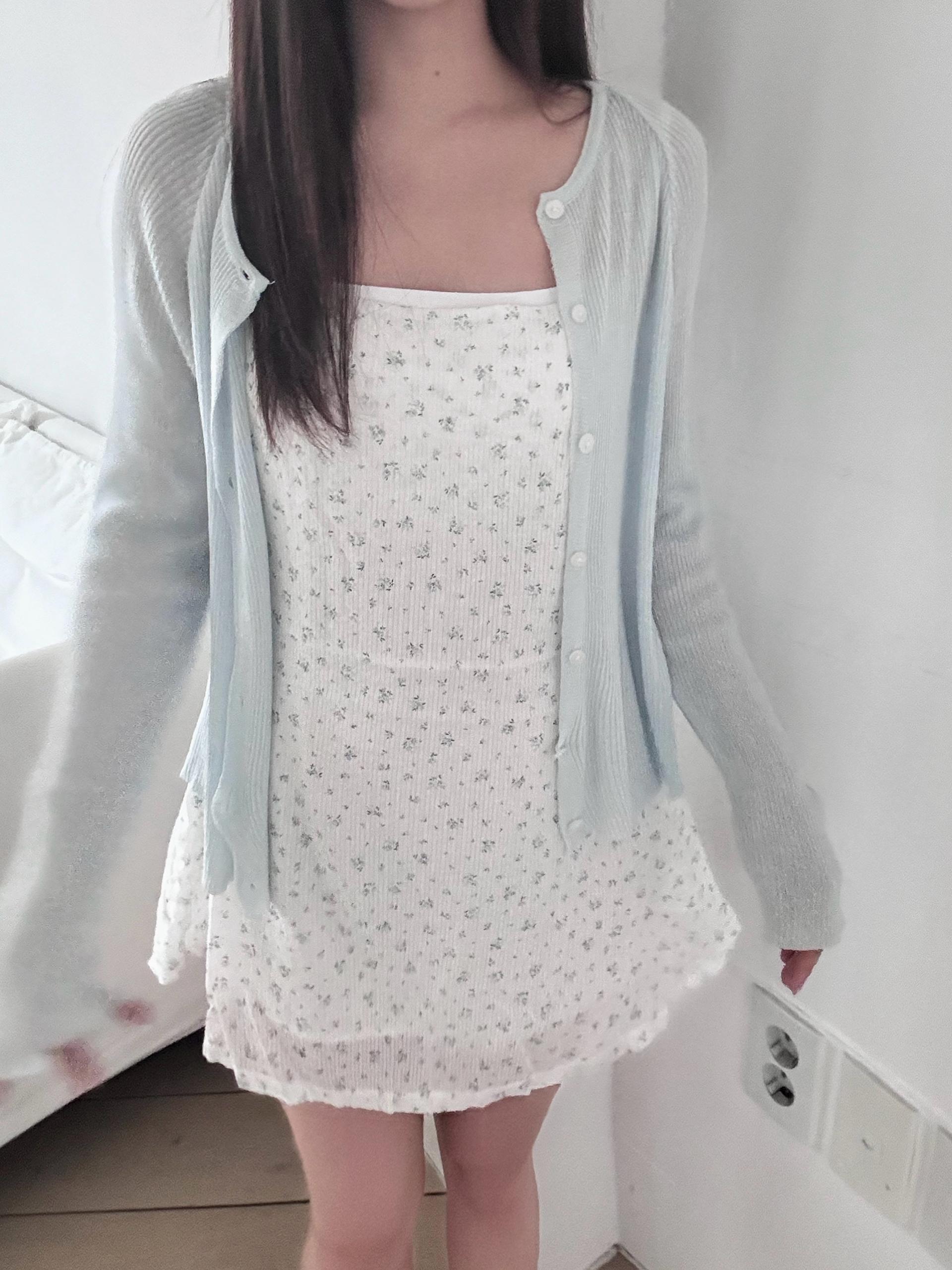 [made] 스모그 미니 플라워 뷔스티에 원피스 - 2color