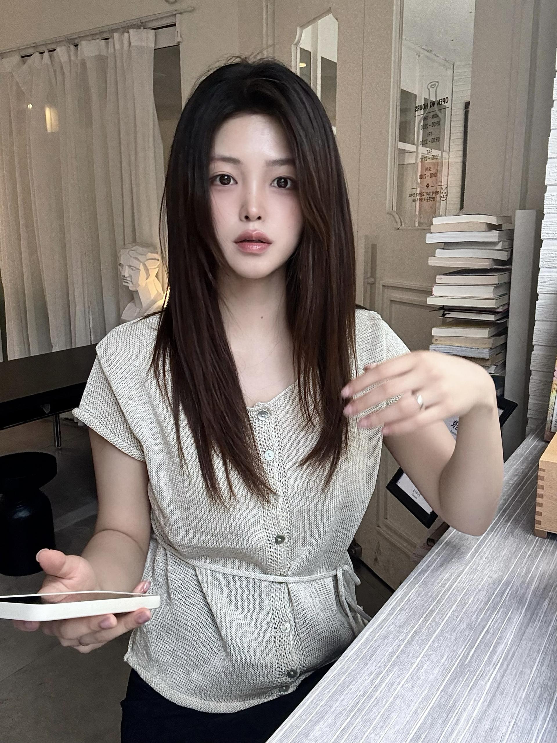 (당일발송) 안느 니트 반팔 가디건 - 3color