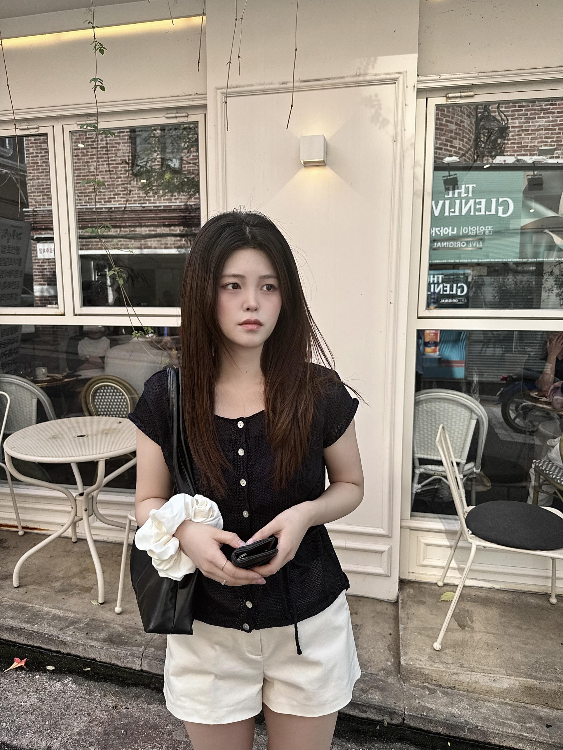 (당일발송) 안느 니트 반팔 가디건 - 3color