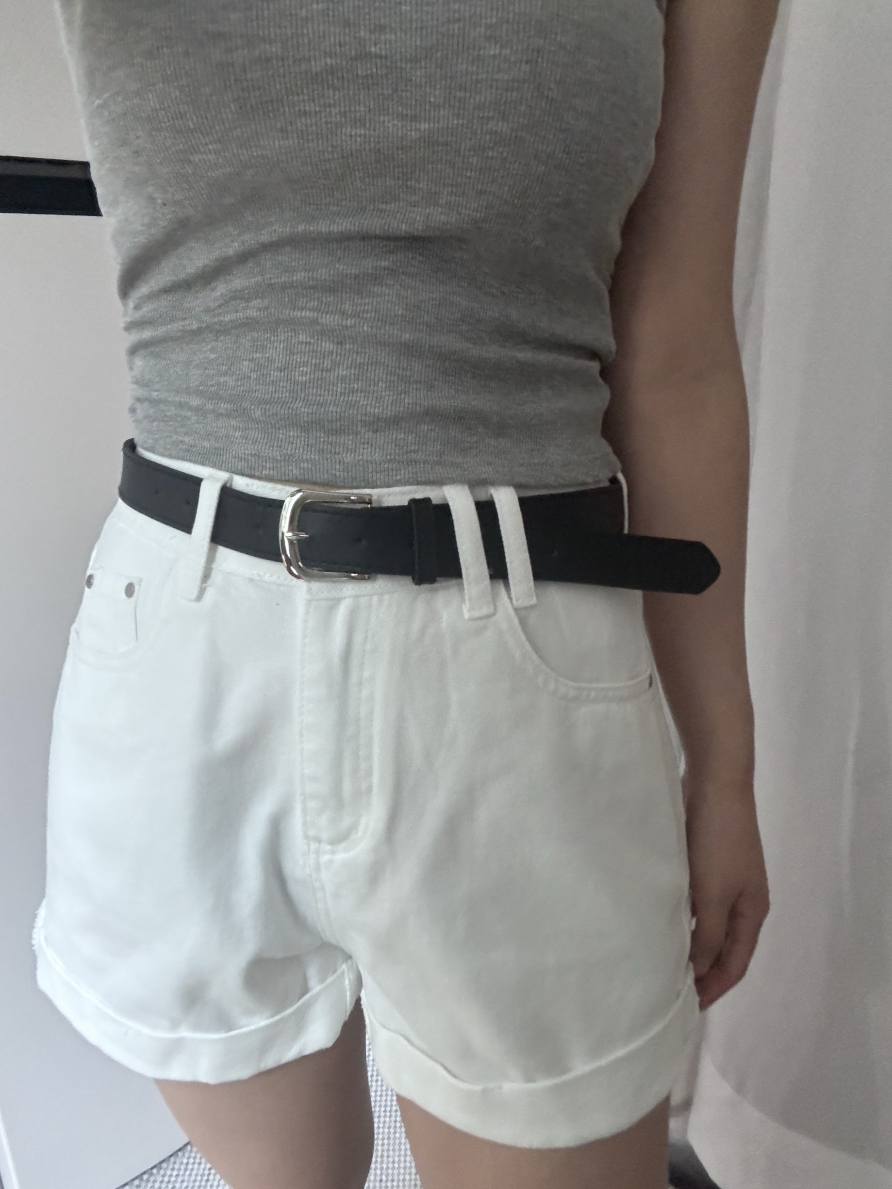 (당일발송-M) 마제 벨트 롤업 숏 팬츠 - 3color/2size