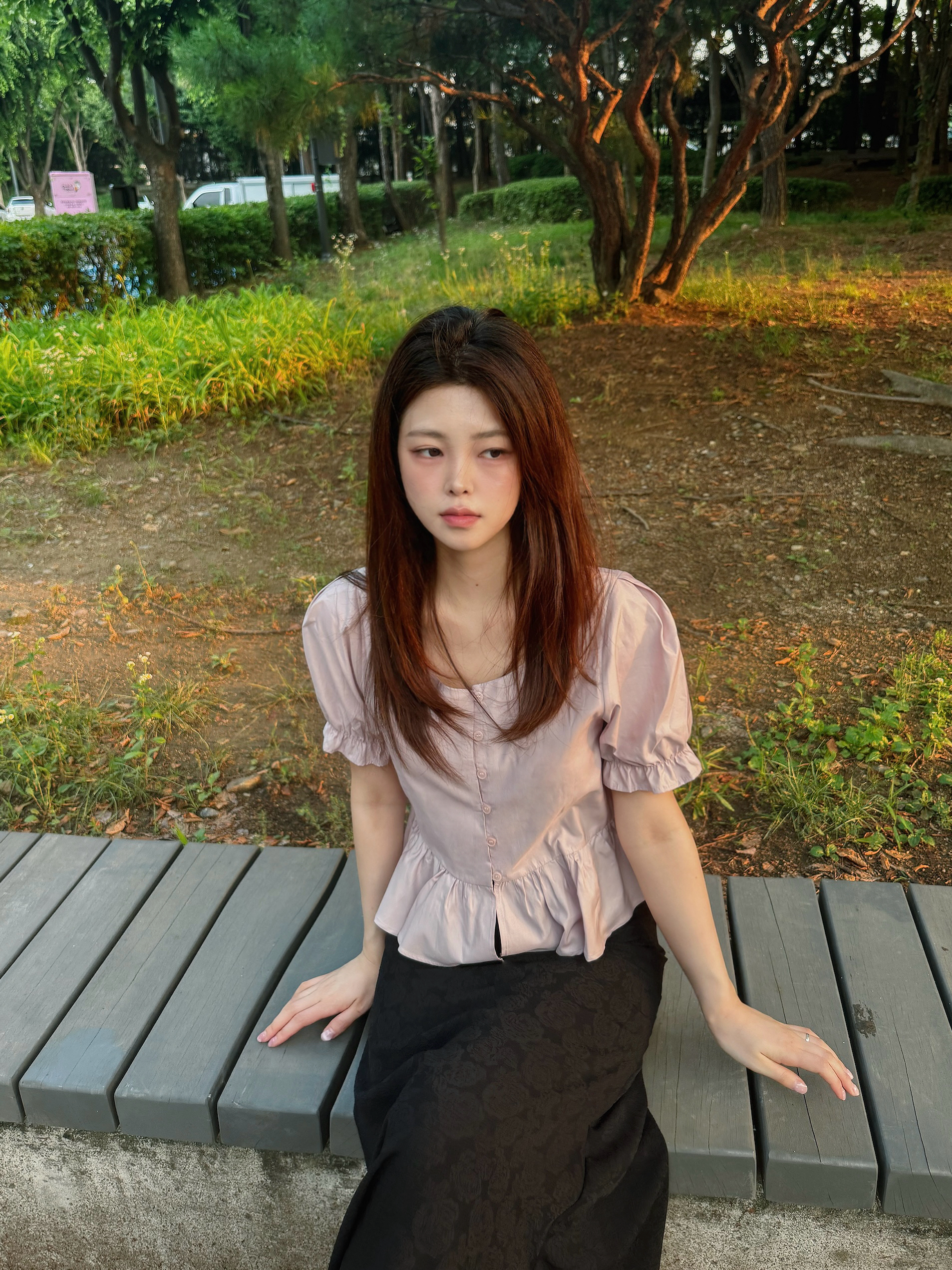 [made] (당일발송) 튤립 자가드 슬림 롱 스커트 - 3color