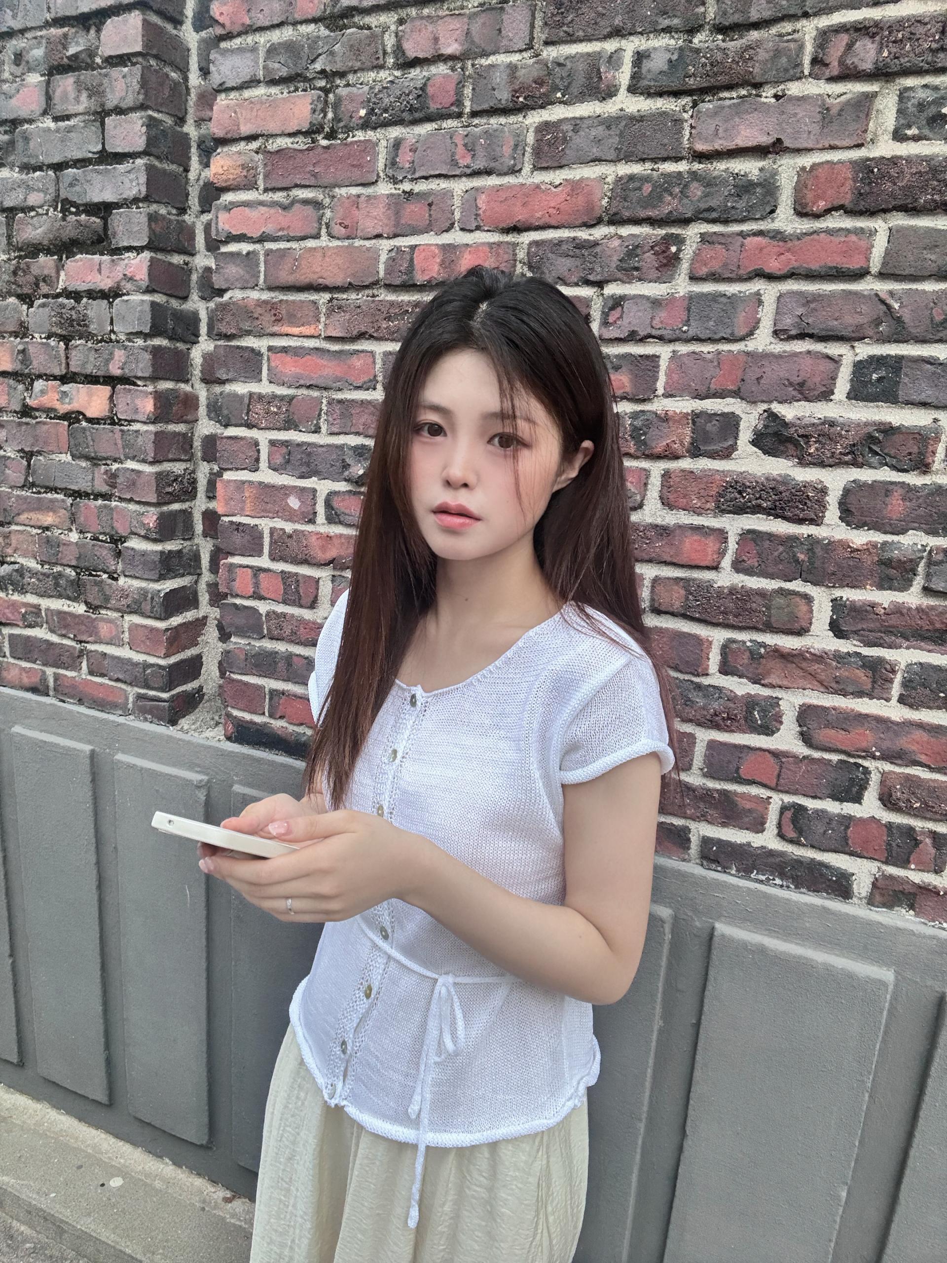 (당일발송) 안느 니트 반팔 가디건 - 3color