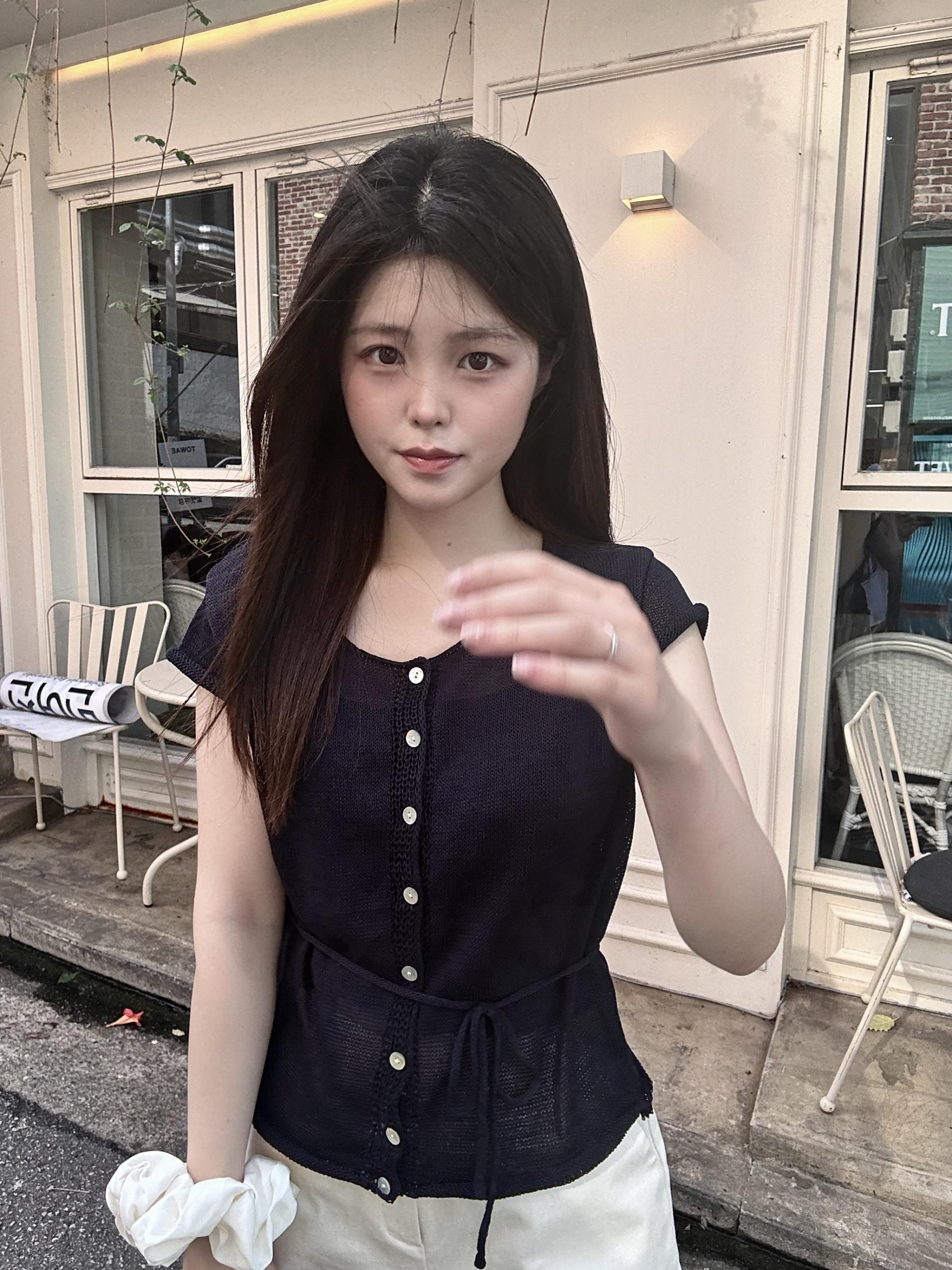 (당일발송) 안느 니트 반팔 가디건 - 3color