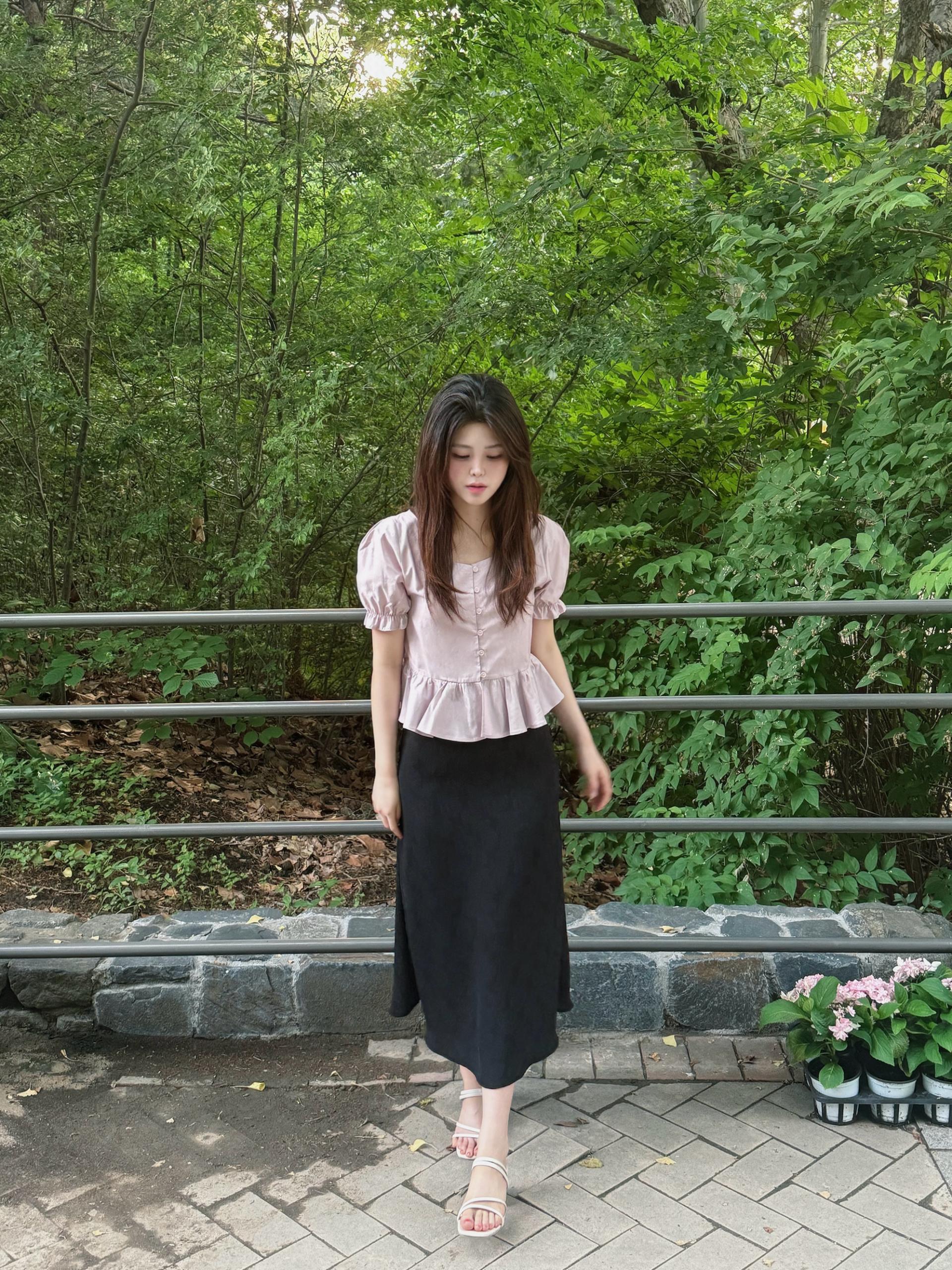 [made] (당일발송) 튤립 자가드 슬림 롱 스커트 - 3color