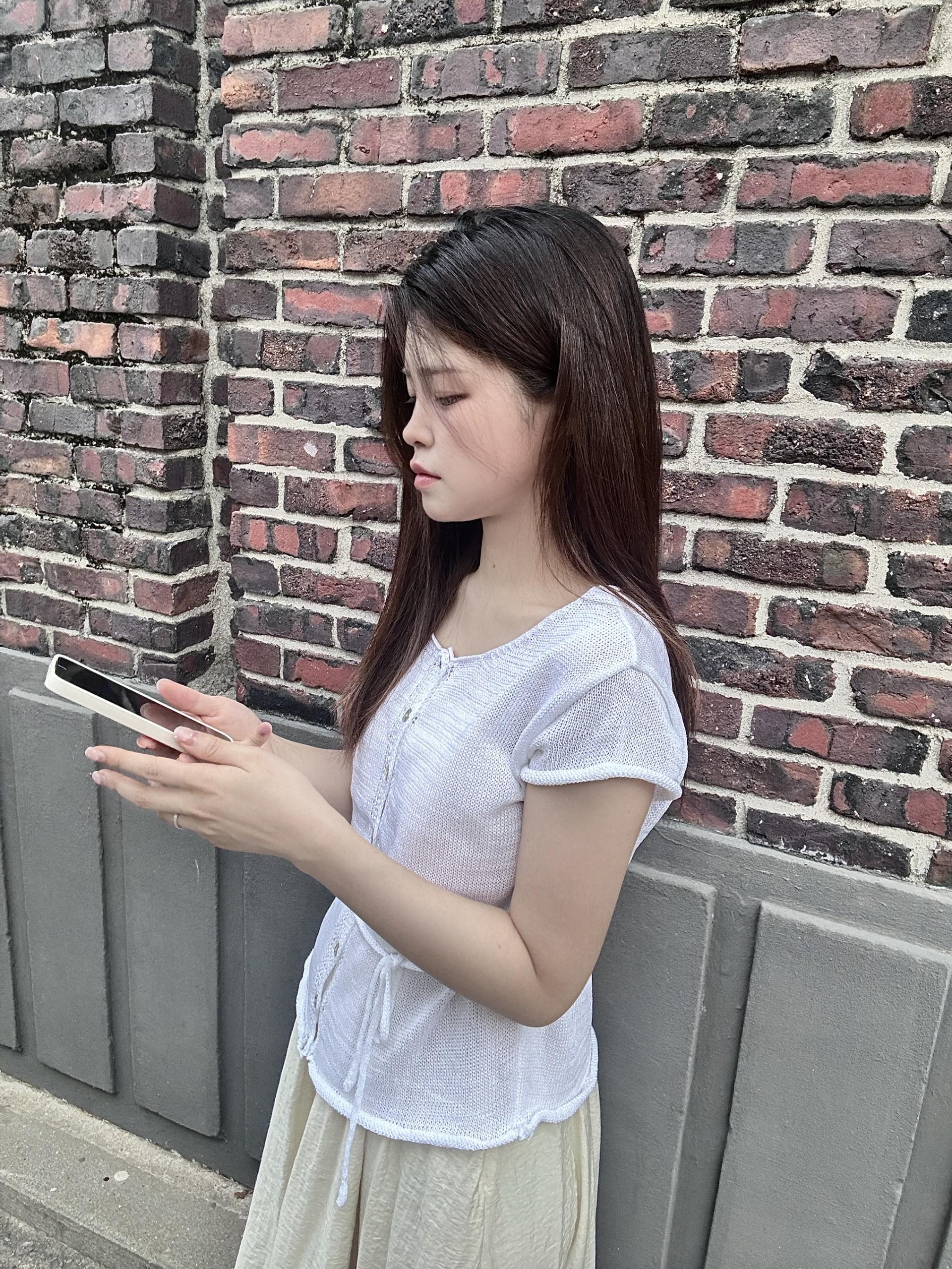 (당일발송) 안느 니트 반팔 가디건 - 3color
