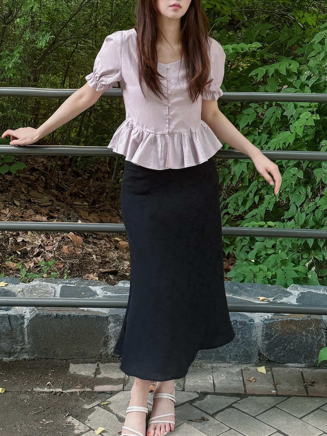 [made] (당일발송) 오뜨 셔링 버튼 블라우스 - 3color